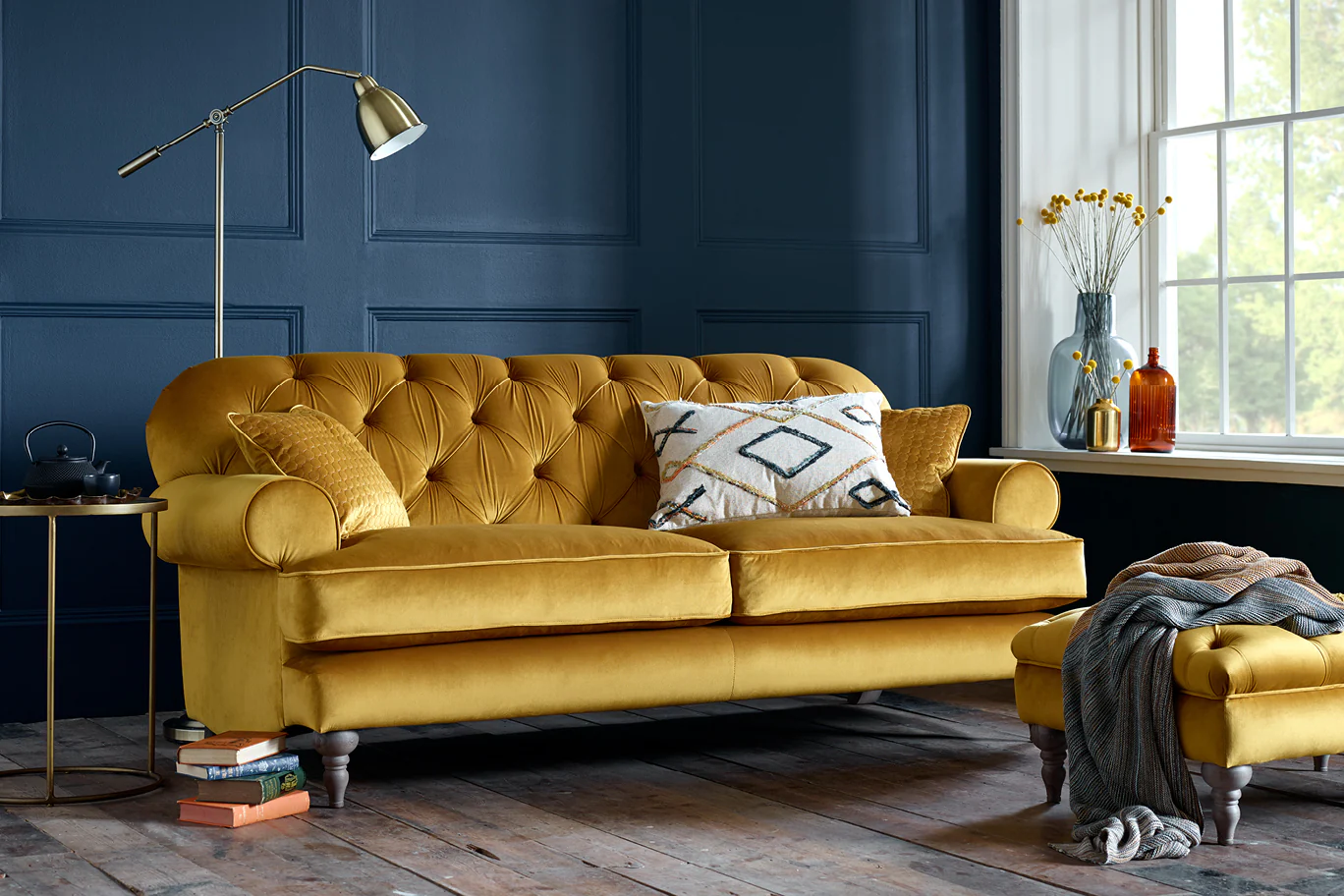Mia | 3 Seater Sofa | Opulence Saffron