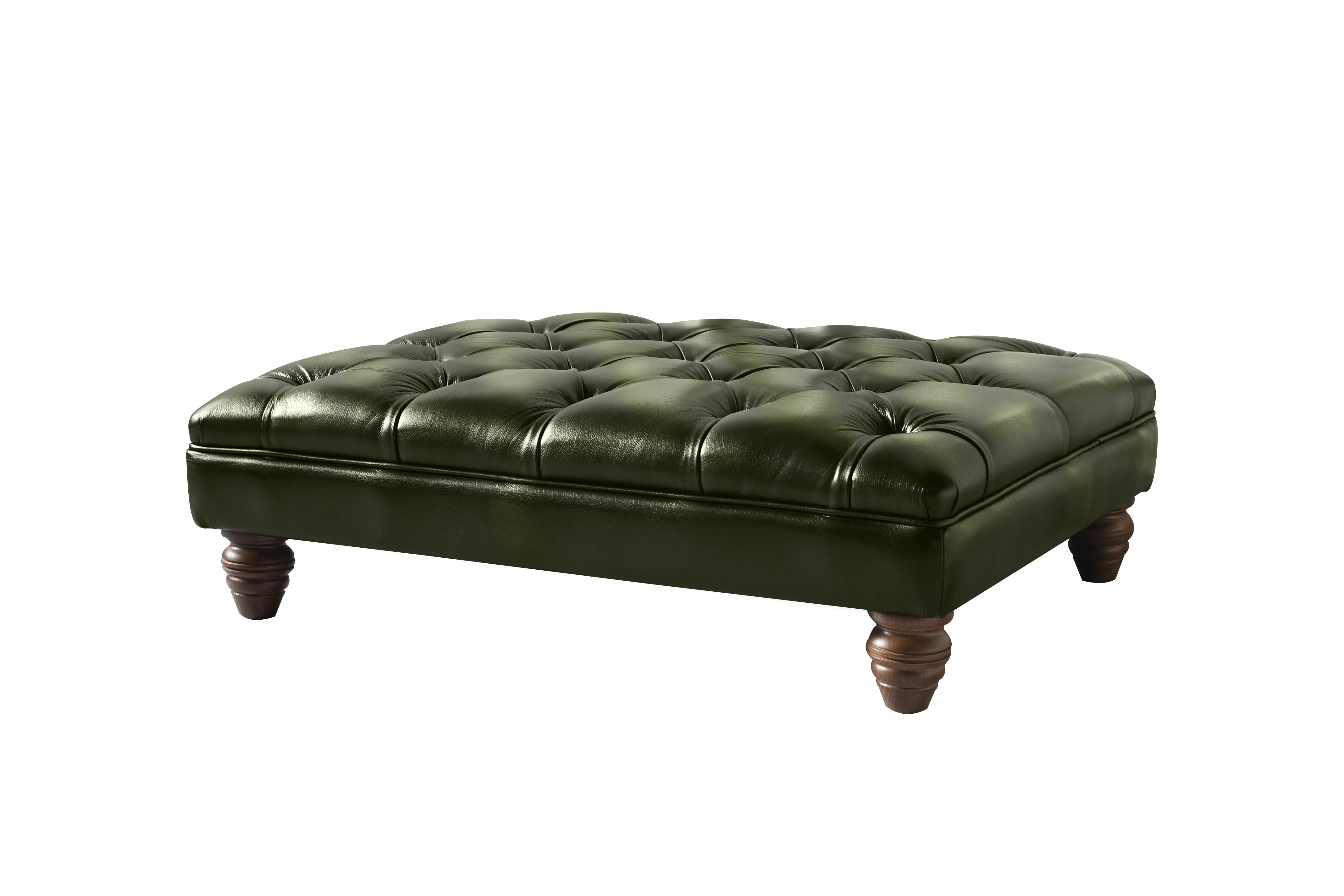 Monk | Large Bench Footstool | Antique Green