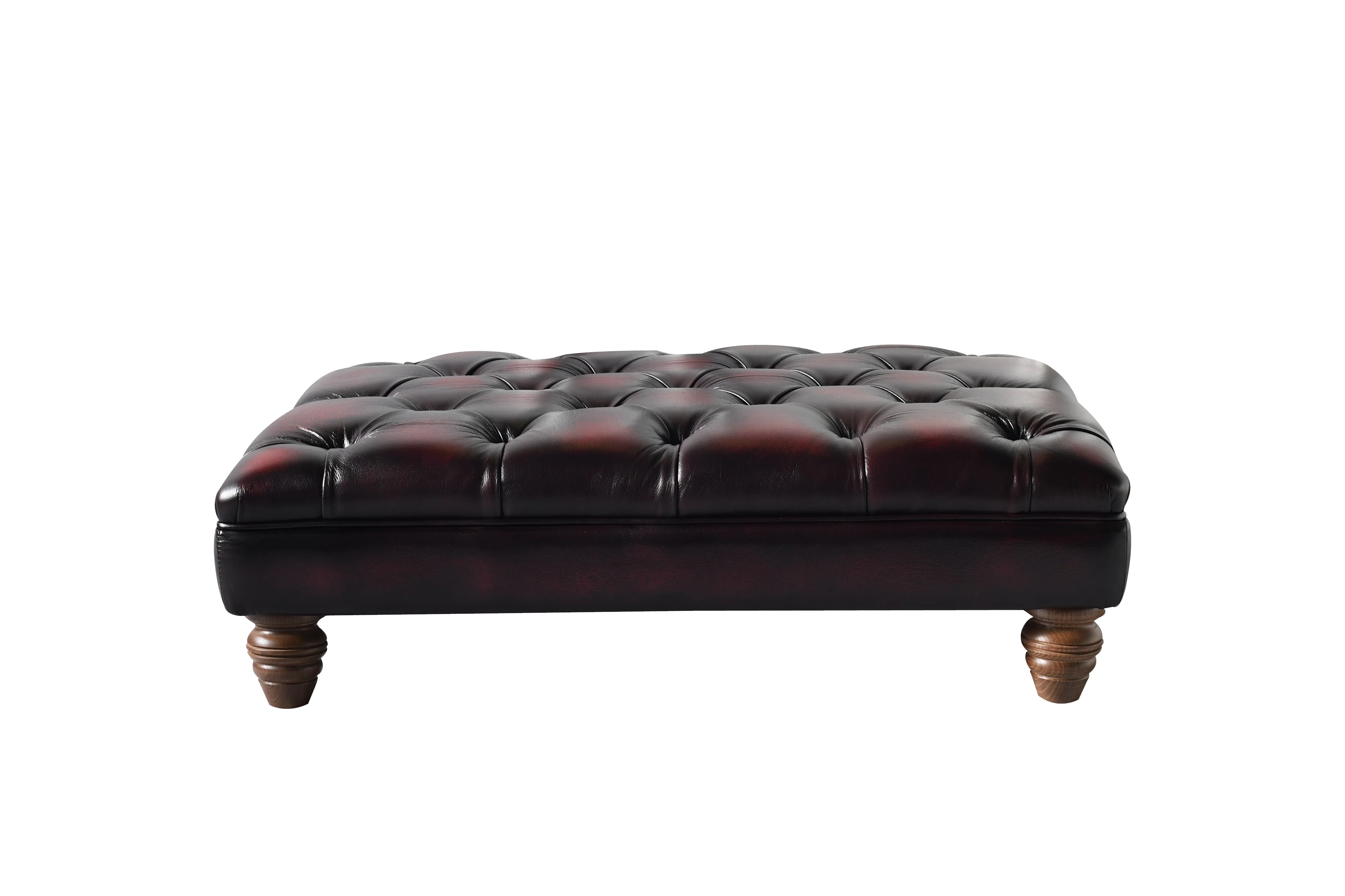 Monk | Large Bench Footstool | Antique Red - Image 2