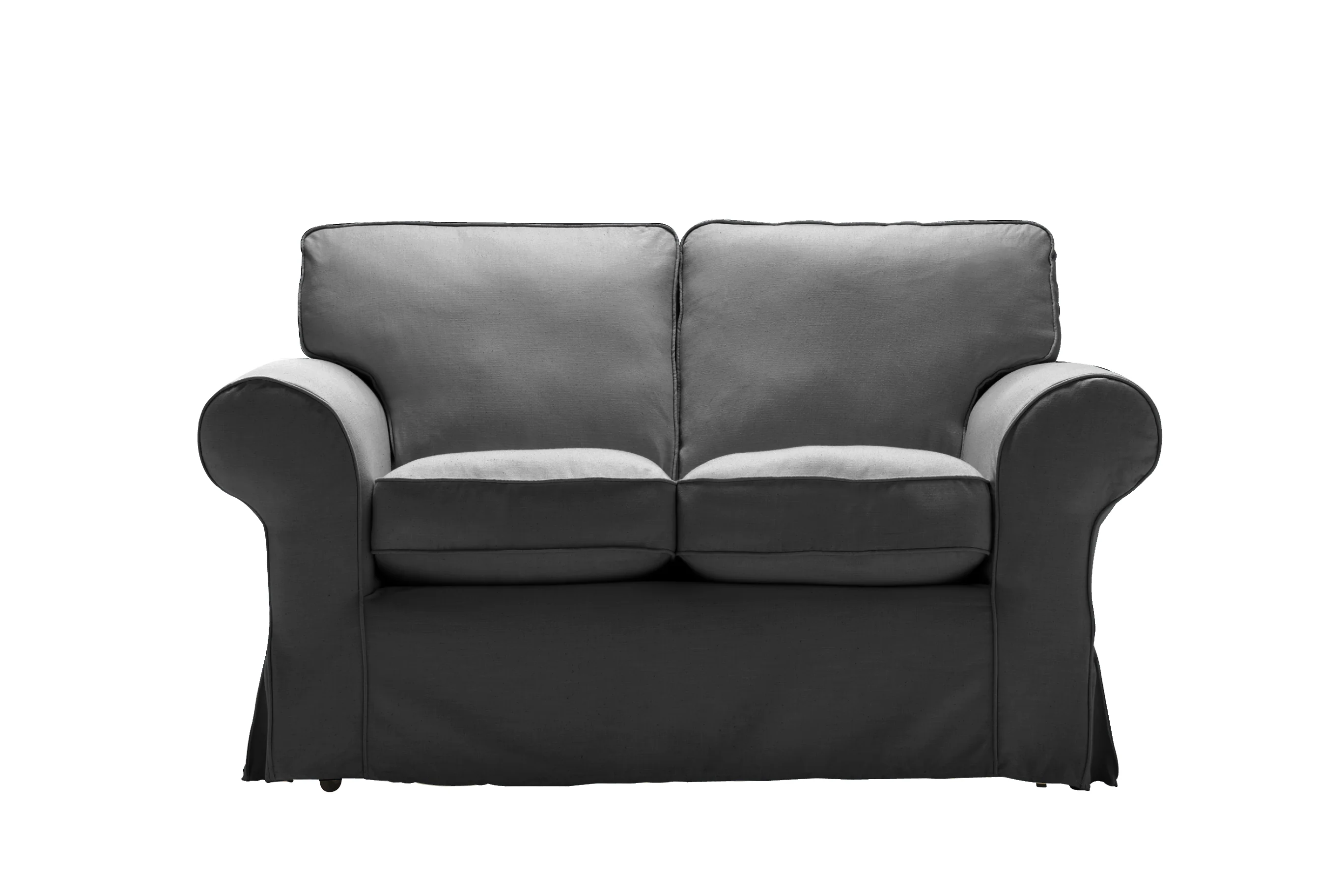 Newport | 2 Seater Extra Loose Cover | Capri Dark Grey - Image 2