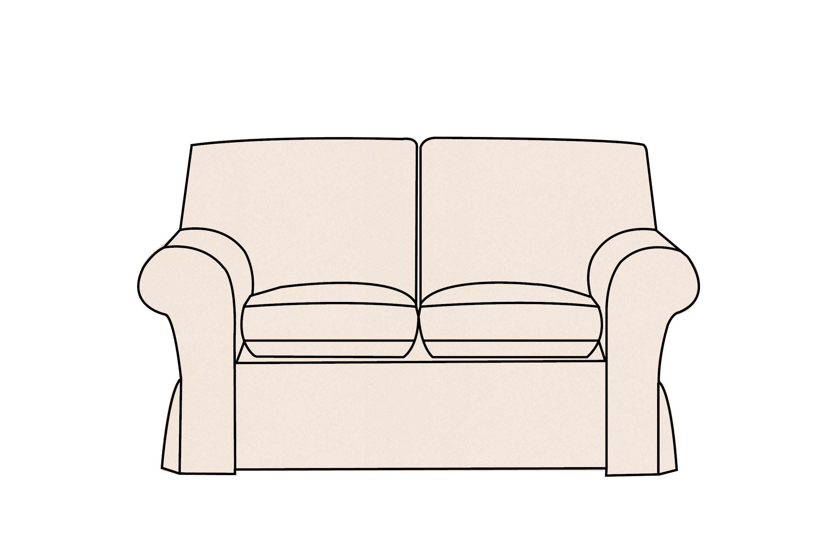 Newport | 2 Seater Extra Loose Cover | Miami Oyster