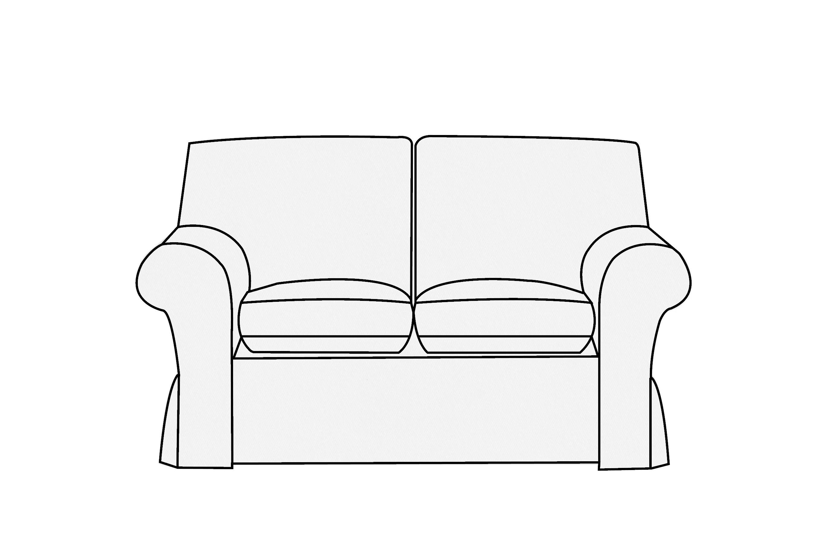 Newport | 2 Seater Extra Loose Cover | Miami Snow White