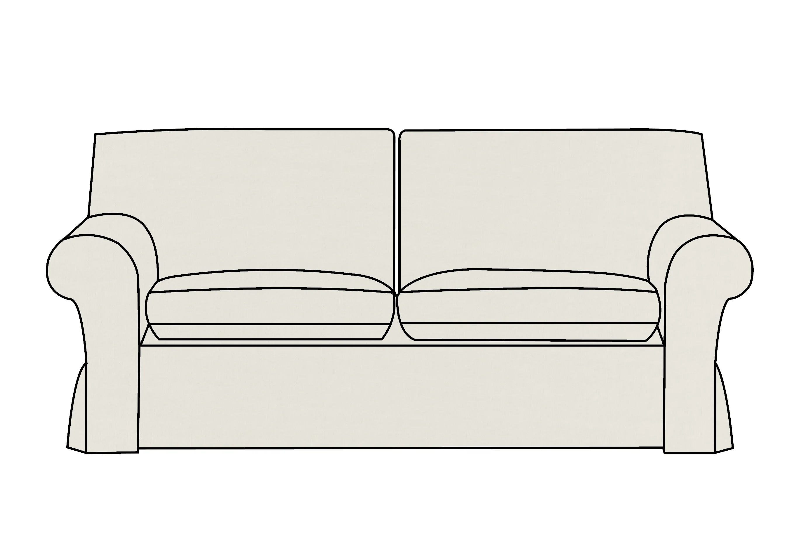 Newport | 3 Seater Extra Loose Cover | Capri Dove
