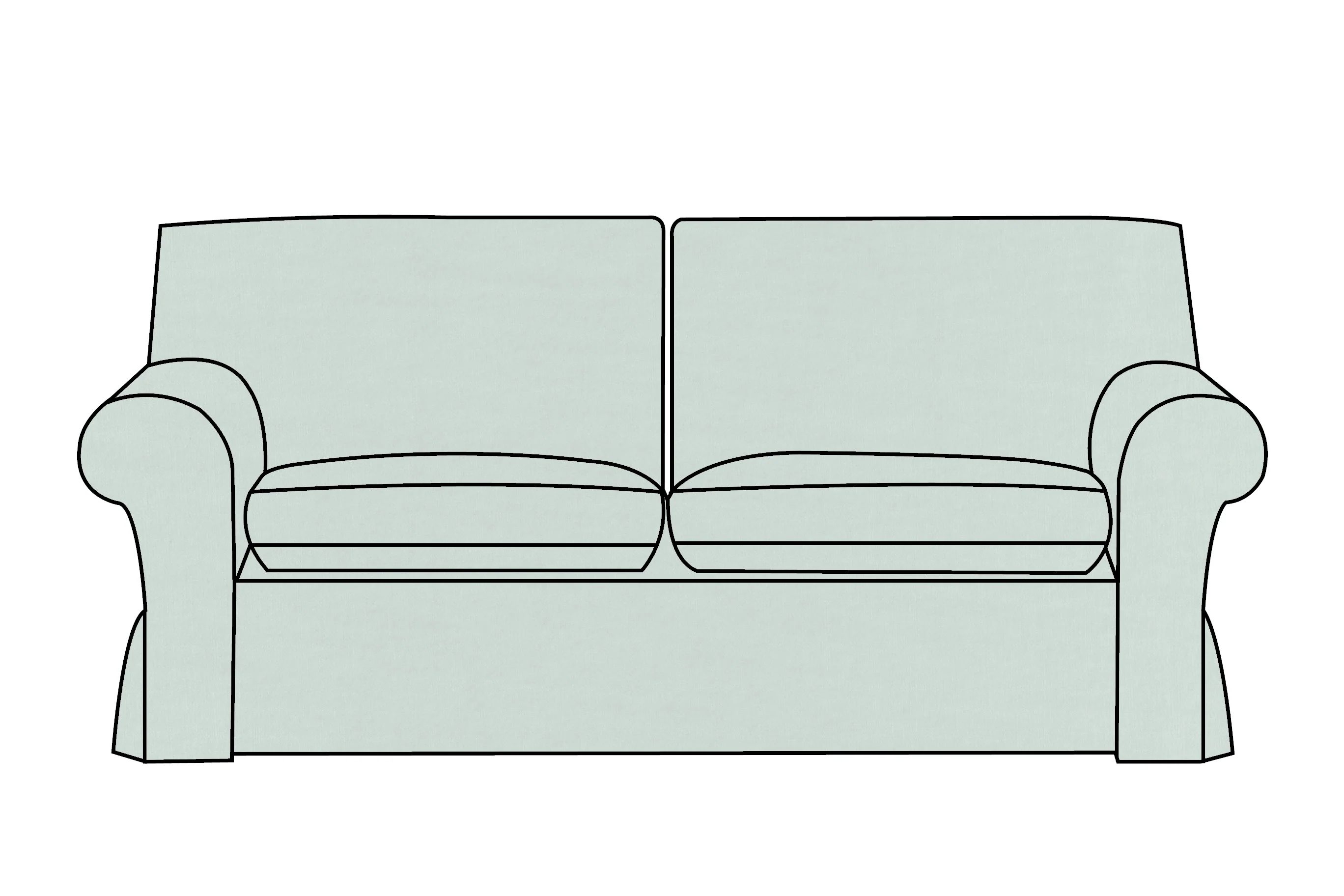 Newport | 3 Seater Extra Loose Cover | Capri Duck Egg