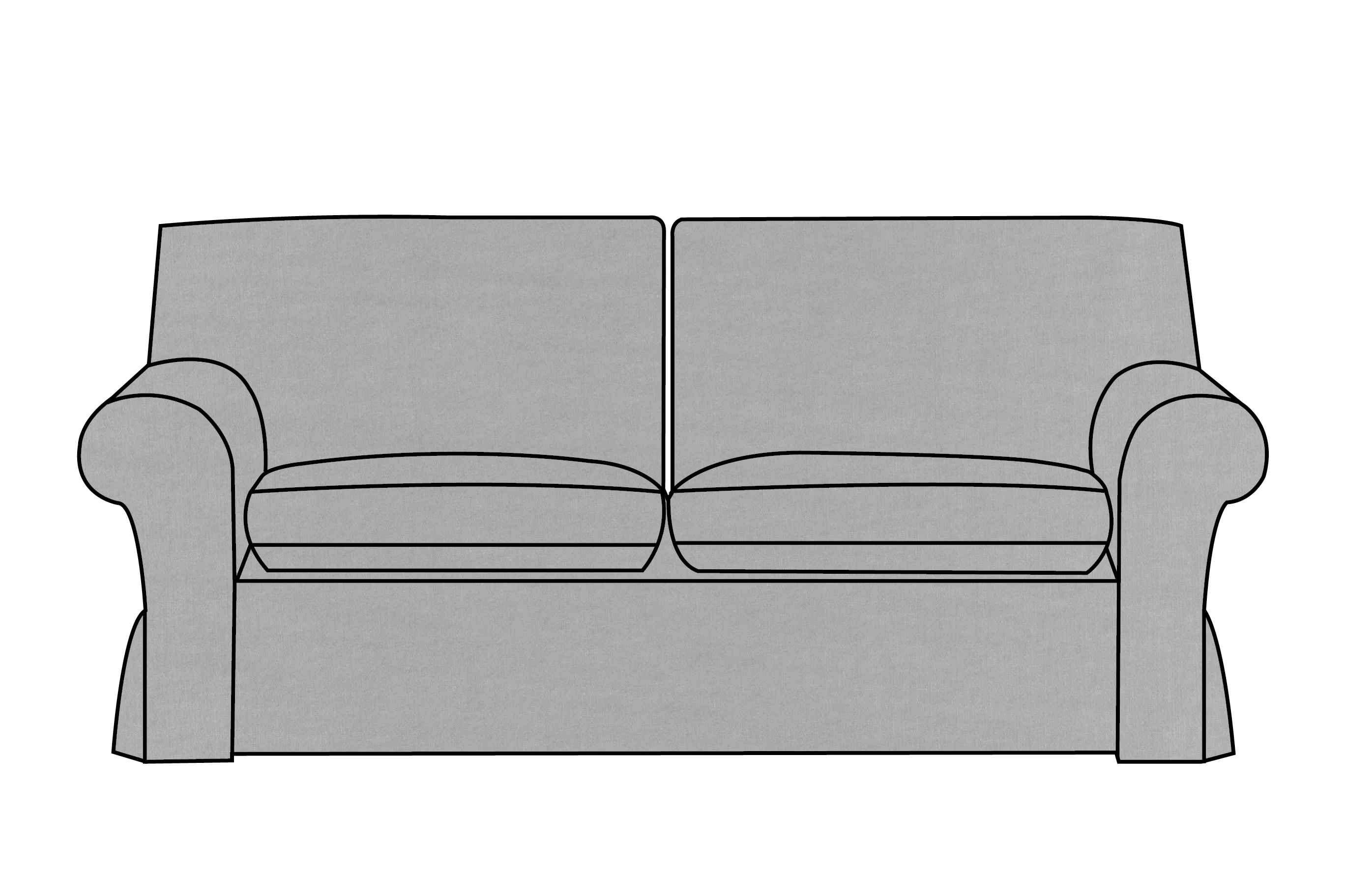 Newport | 3 Seater Extra Loose Cover | Capri Light Grey
