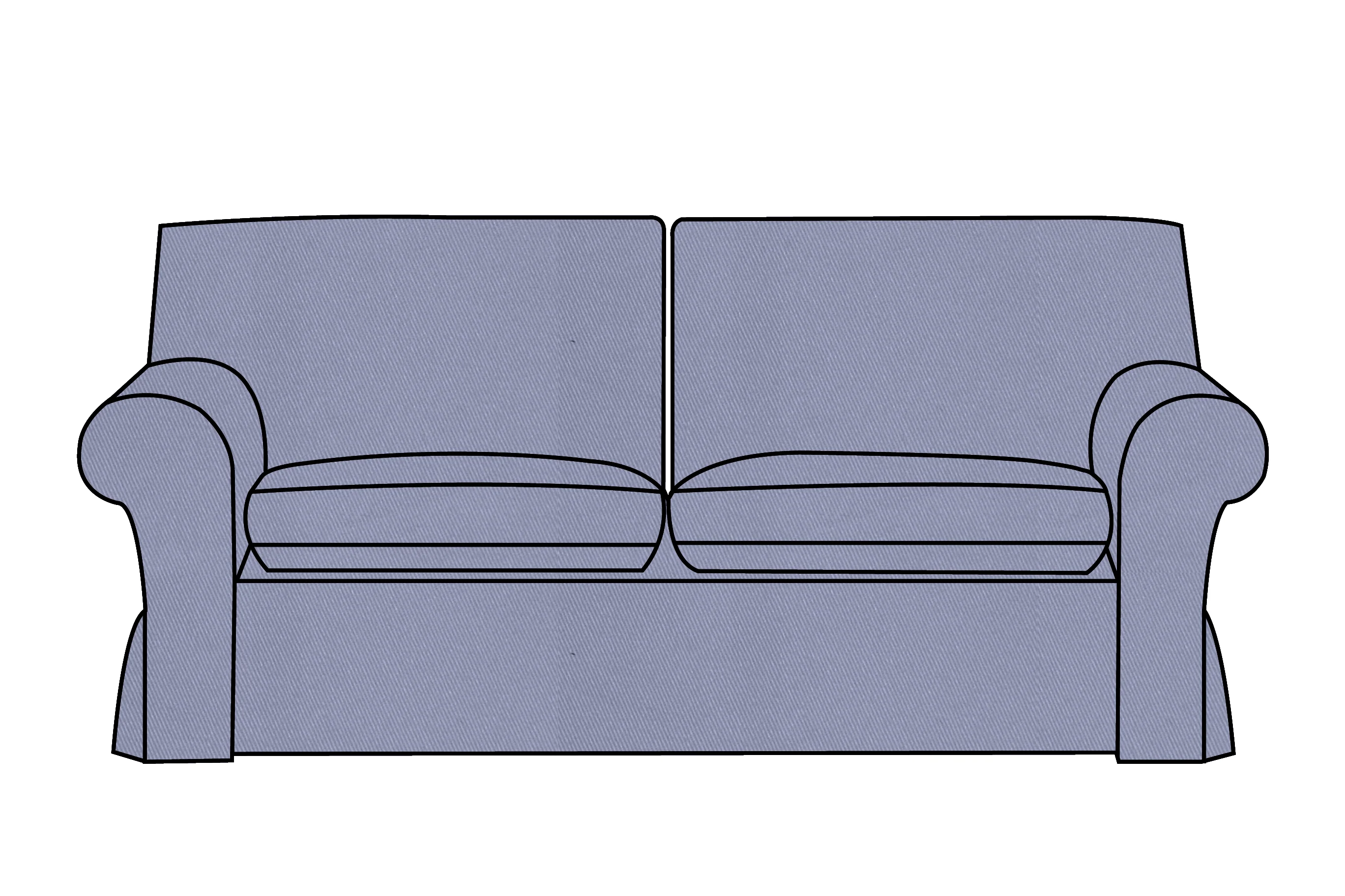 Newport | 3 Seater Extra Loose Cover | Miami Sea Blue