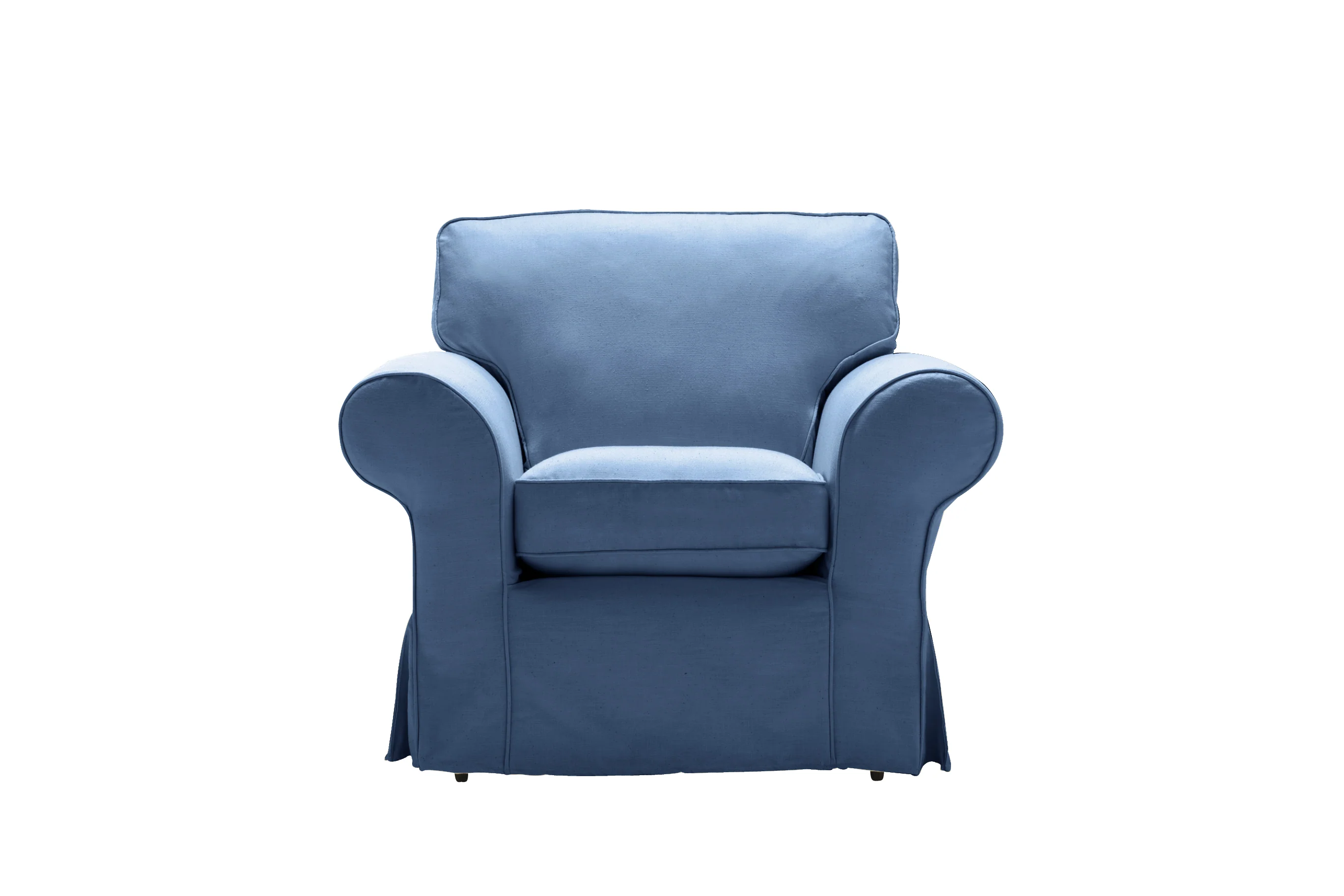 Newport | Armchair Extra Loose Cover | Capri Blue - Image 2