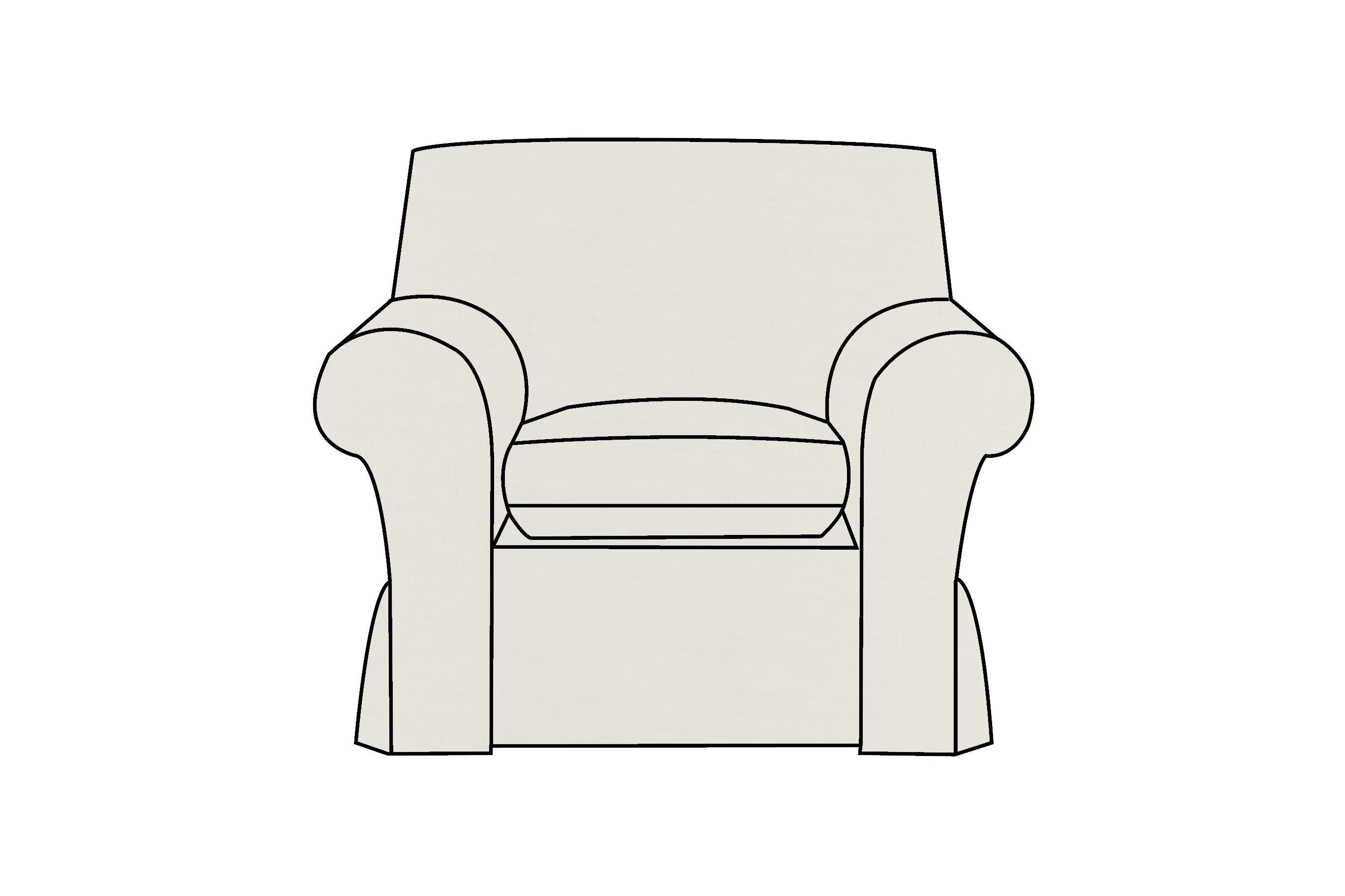 Newport | Armchair Extra Loose Cover | Capri Dove