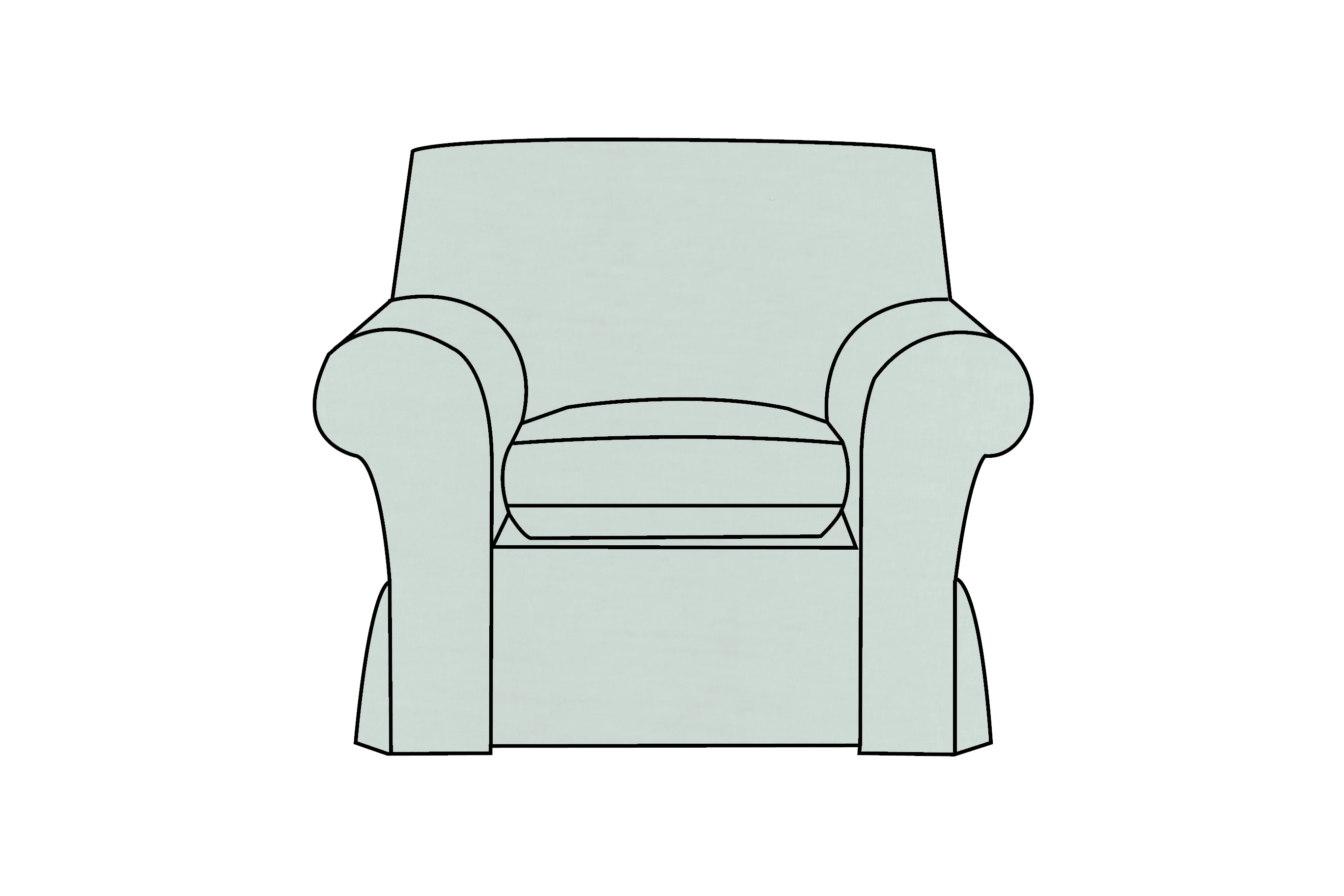 Newport | Armchair Extra Loose Cover | Capri Duck Egg