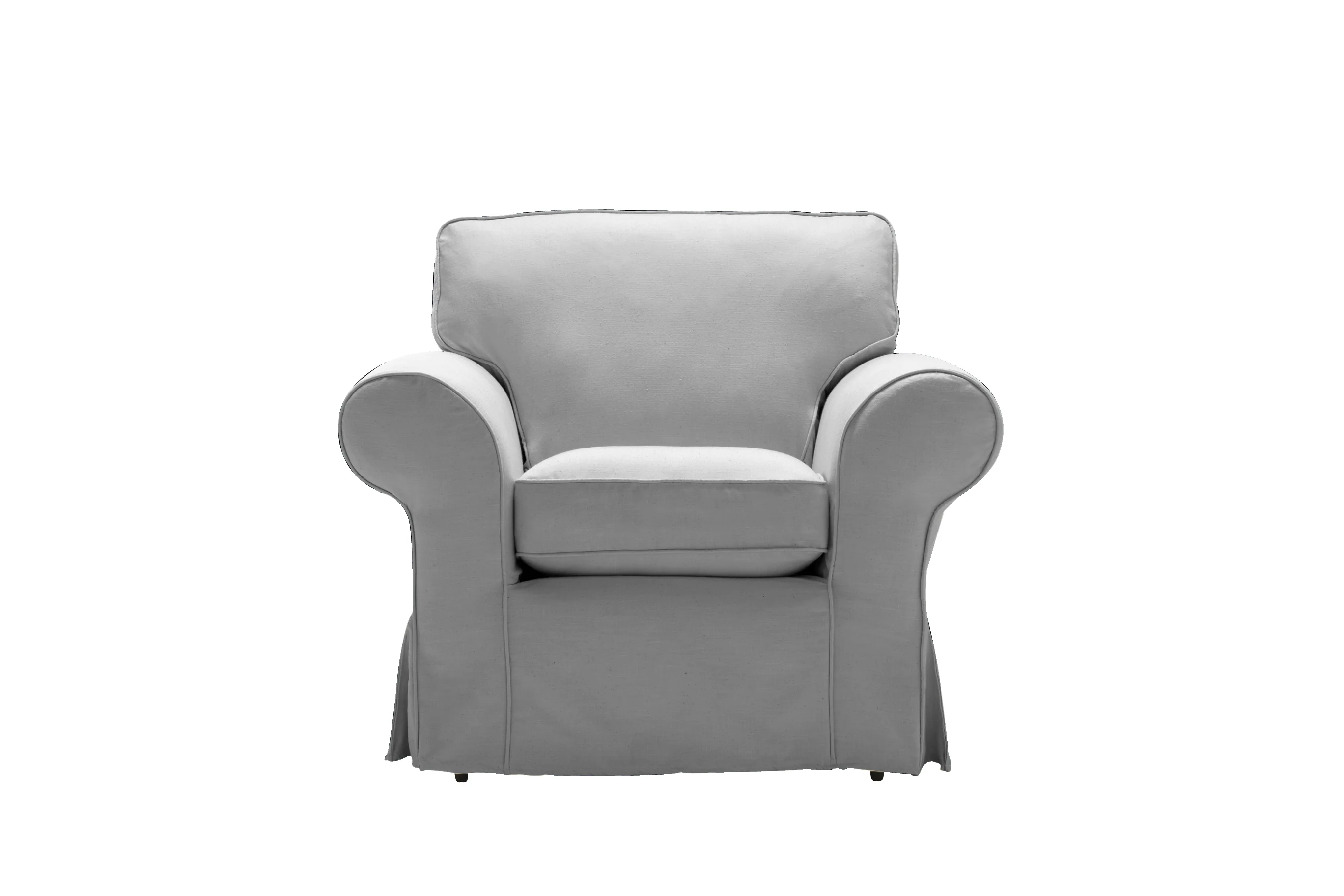 Newport | Armchair Extra Loose Cover | Capri Light Grey - Image 2