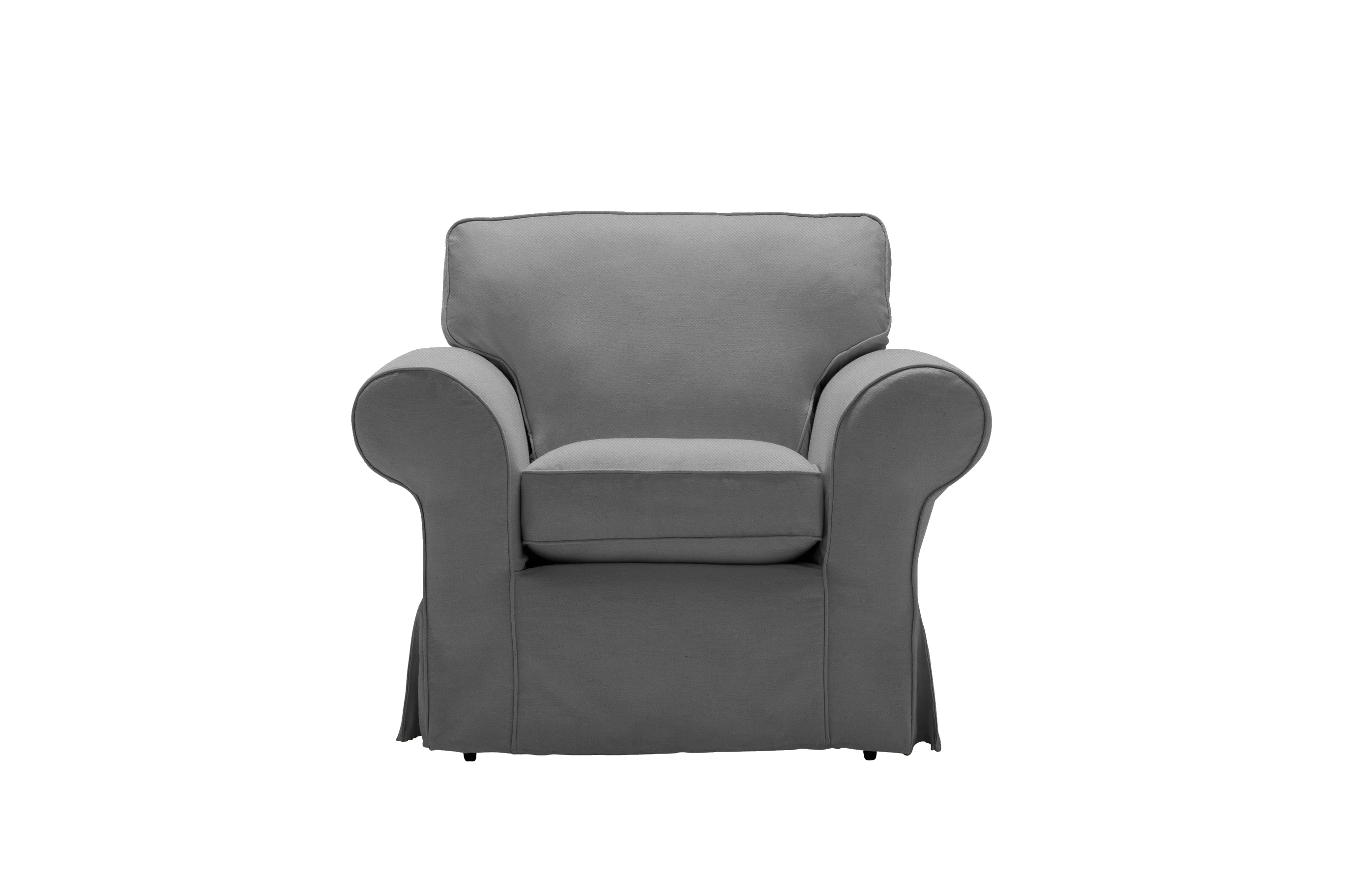 Newport | Armchair Extra Loose Cover | Miami Charcoal - Image 2
