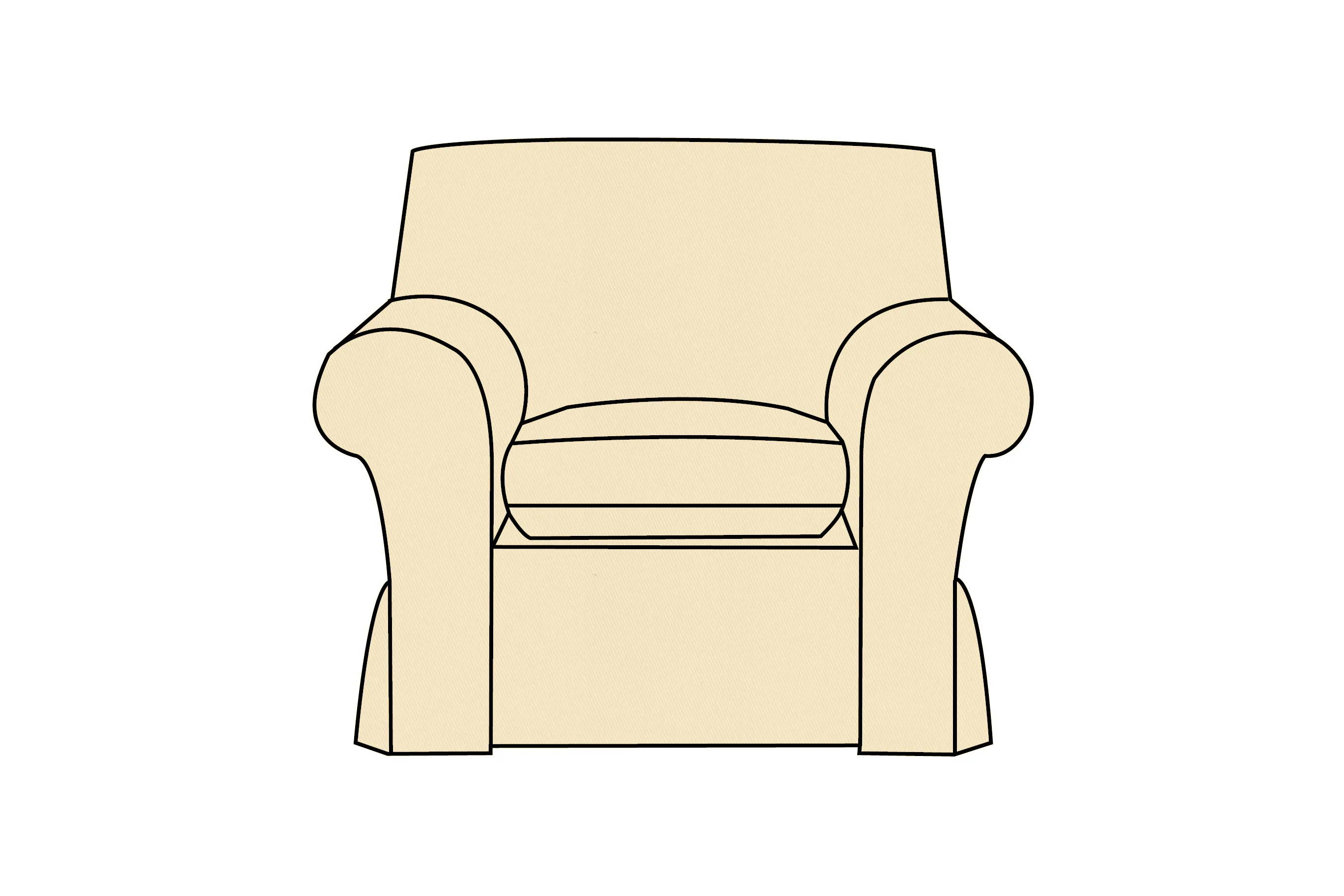Newport | Armchair Extra Loose Cover | Miami Ivory