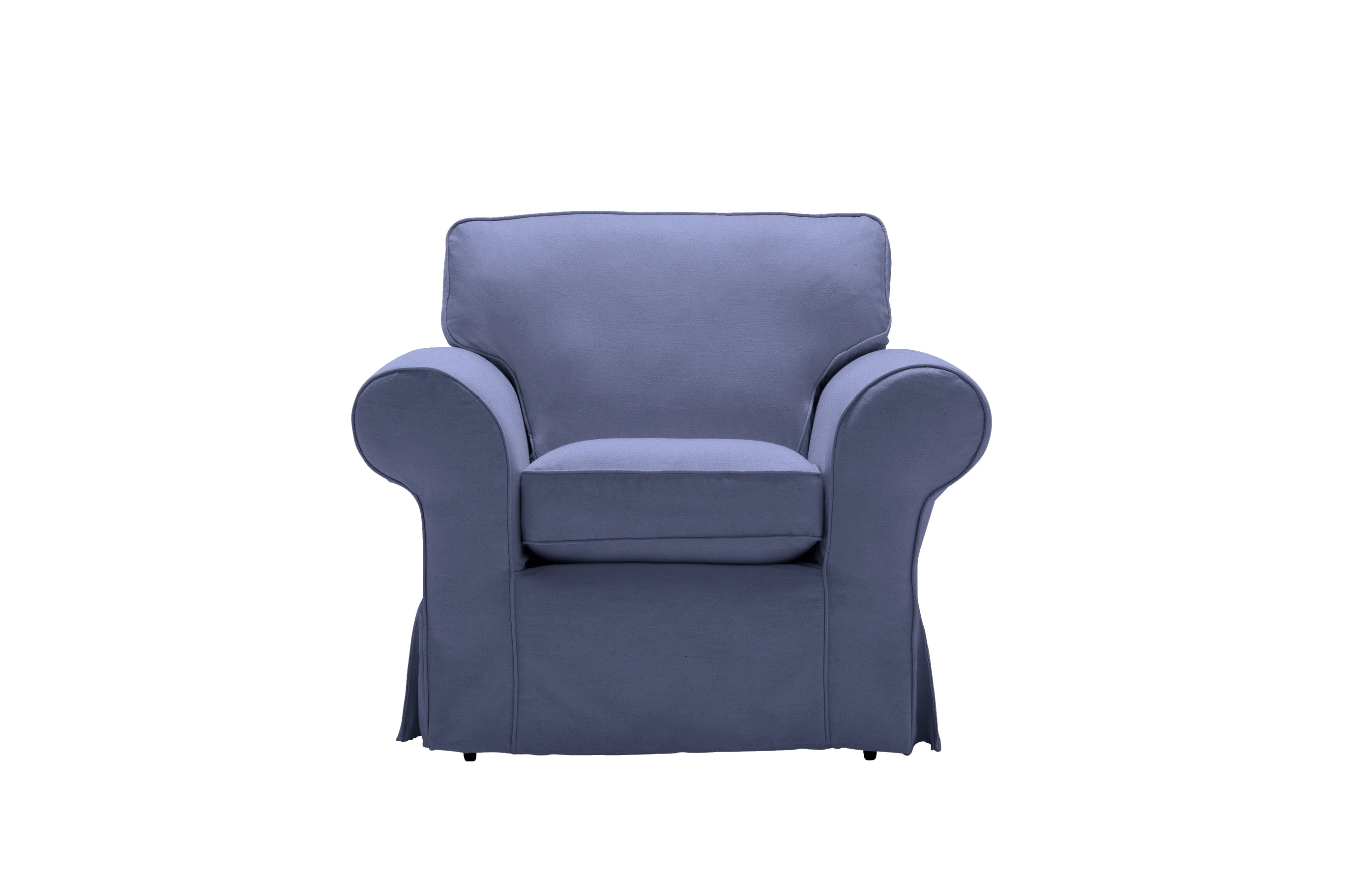 Newport | Armchair Extra Loose Cover | Miami Sea Blue - Image 2