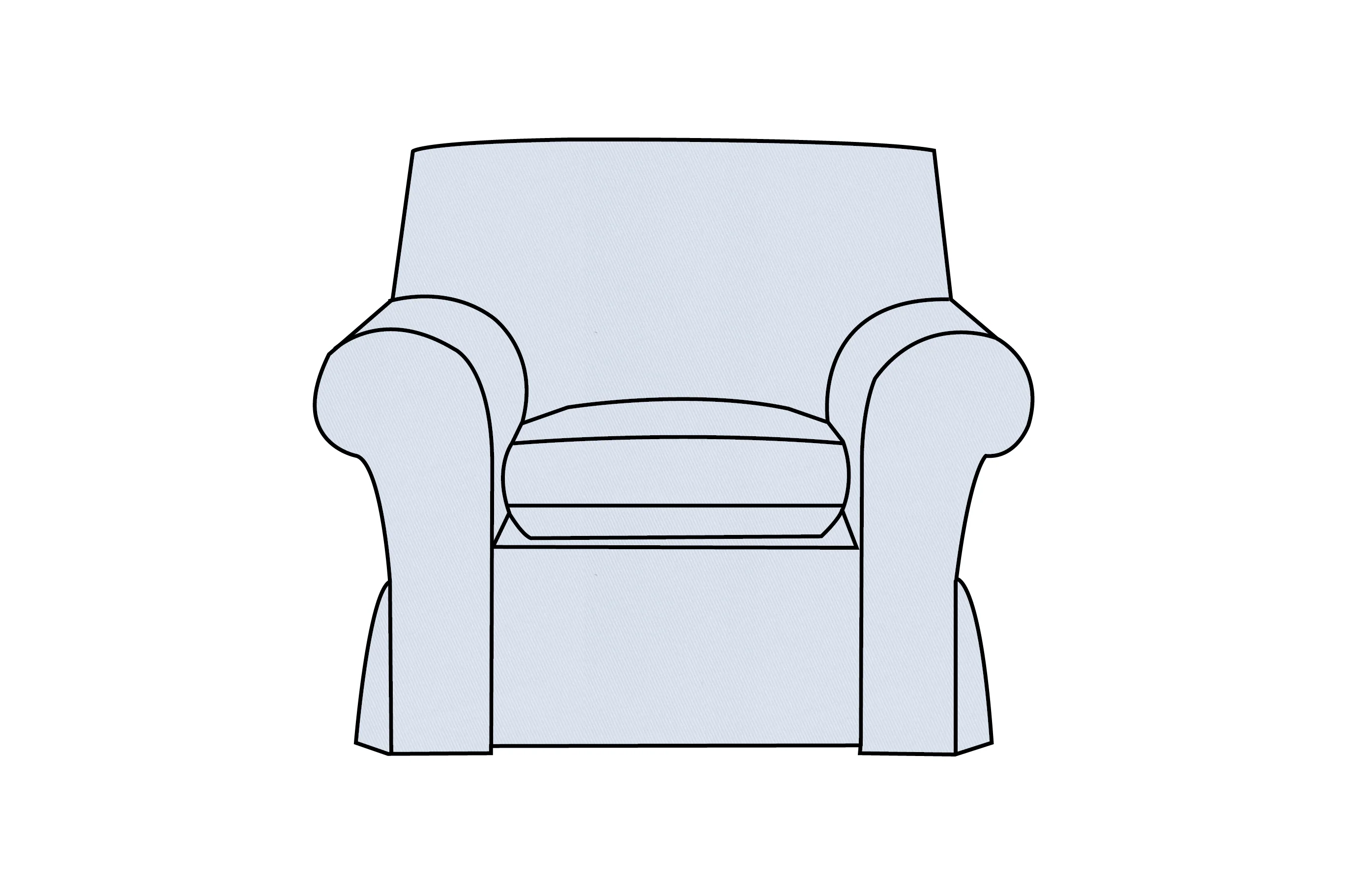 Newport | Armchair Extra Loose Cover | Miami Sky Blue