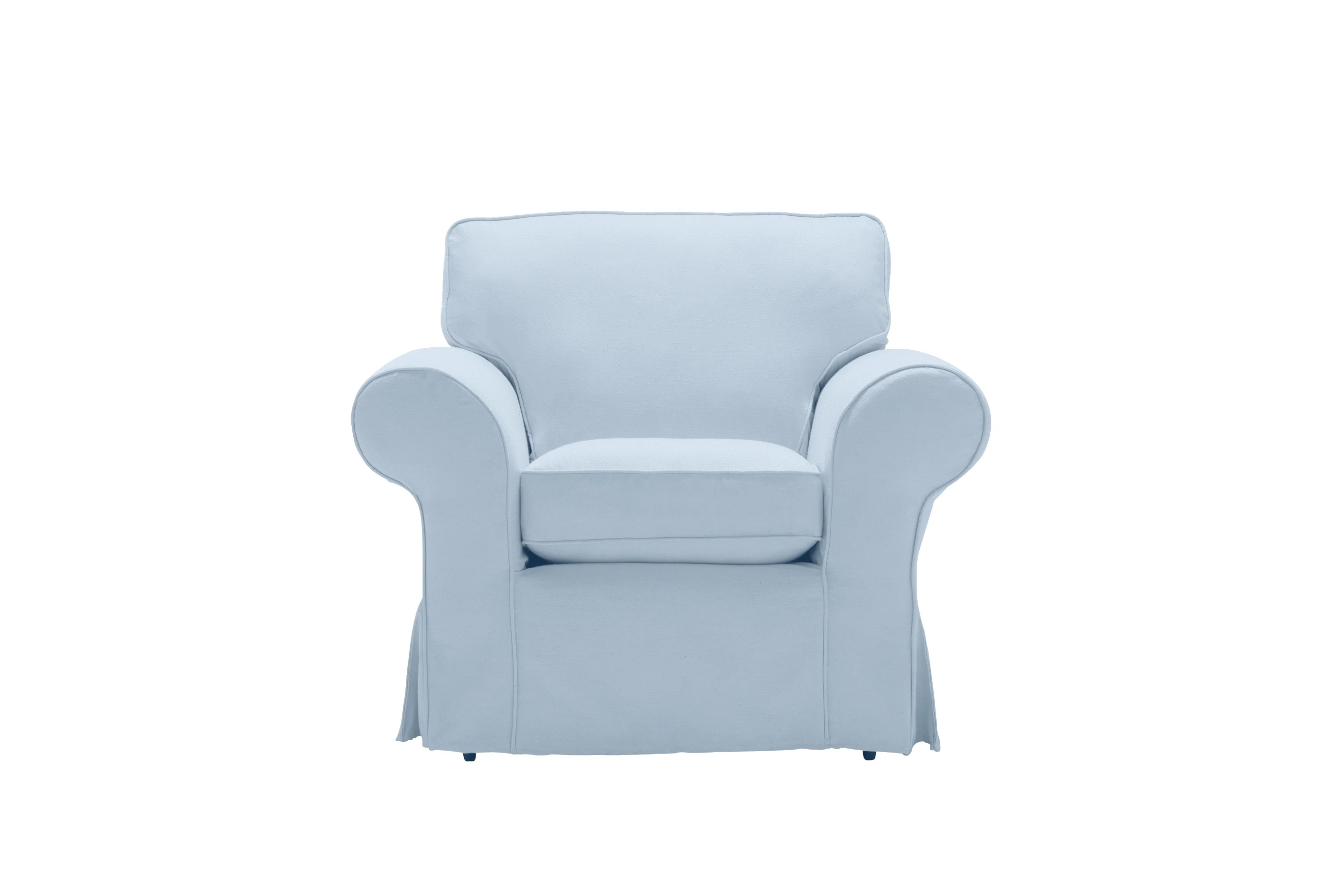 Newport | Armchair Extra Loose Cover | Miami Sky Blue - Image 2