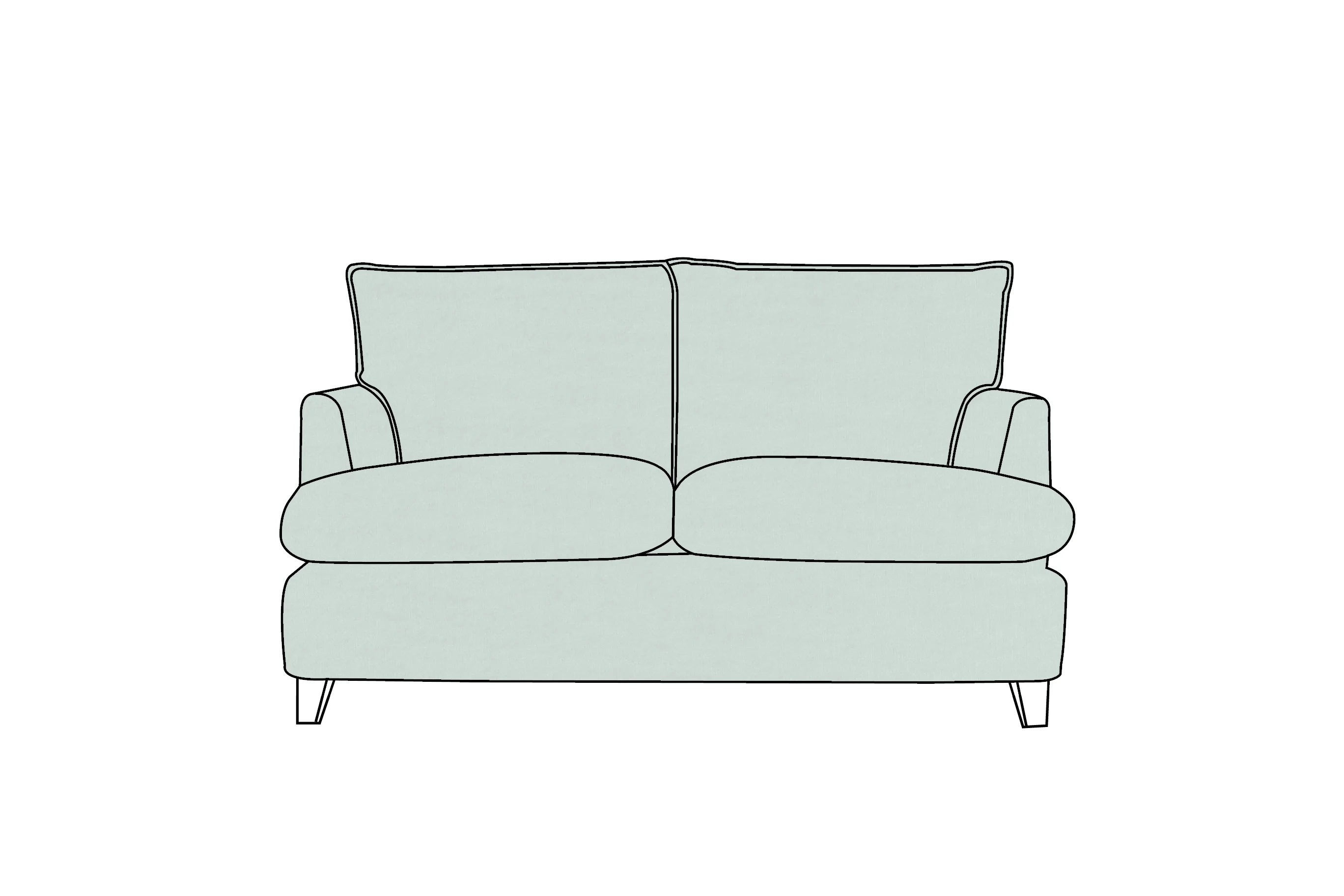 Padstow | 2 Seater Extra Loose Cover | Capri Duck Egg