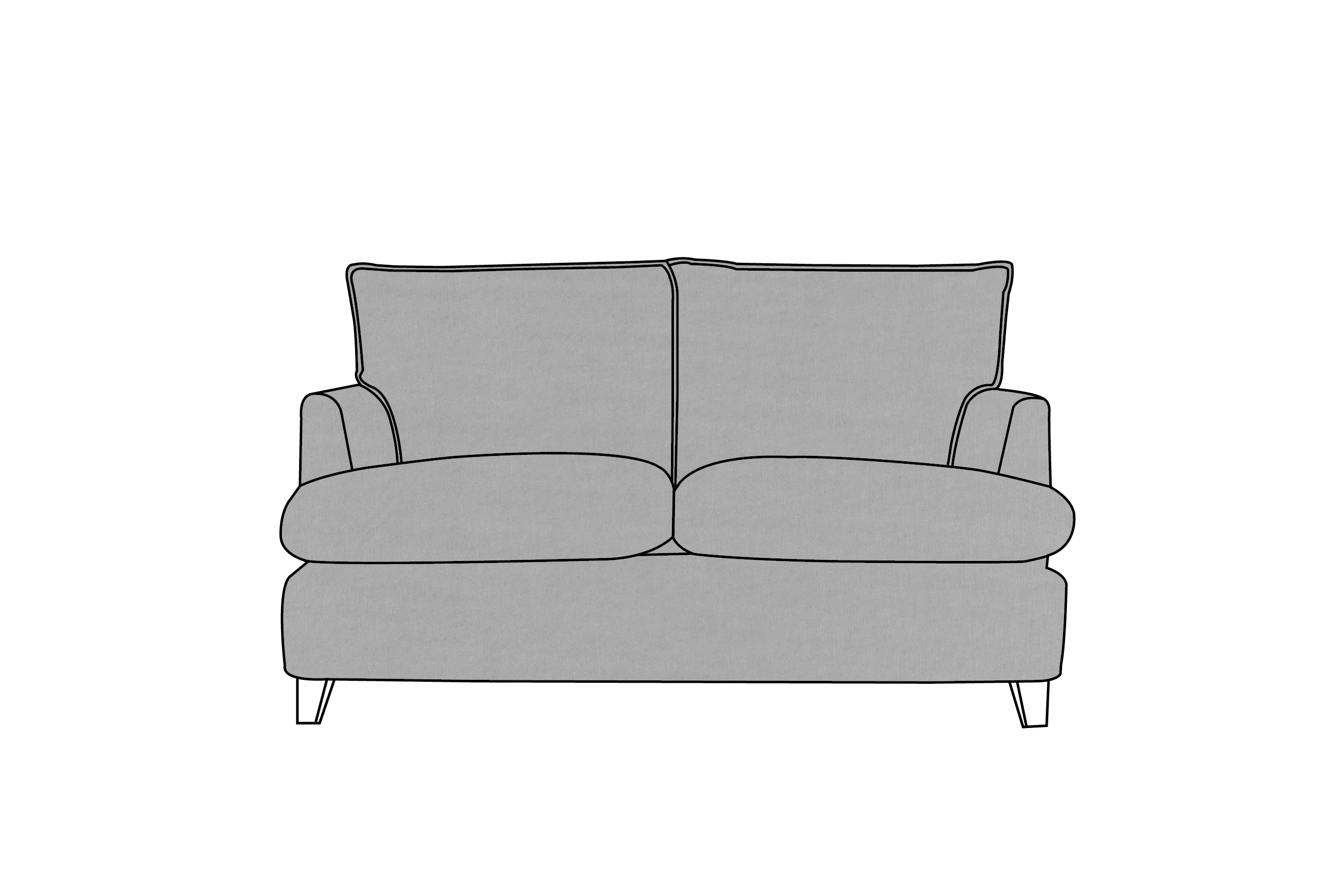 Padstow | 2 Seater Extra Loose Cover | Capri Light Grey