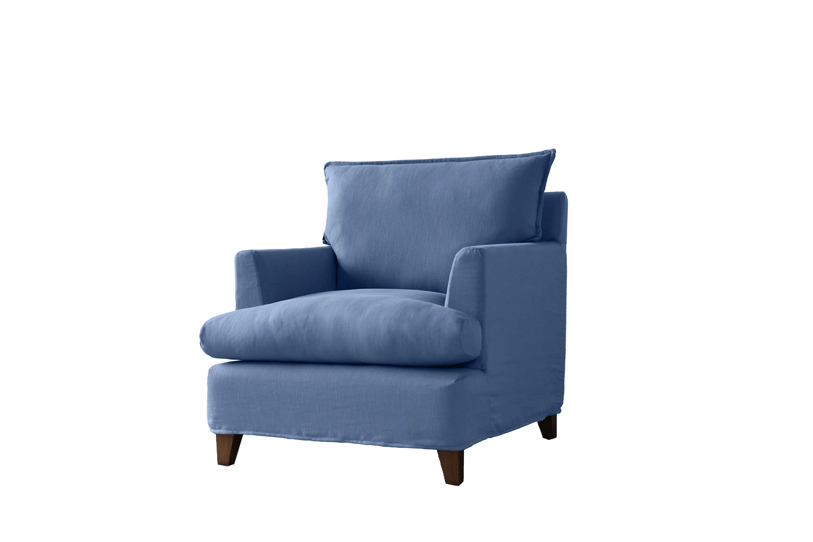 Padstow | Armchair Extra Loose Cover | Capri Blue - Image 3