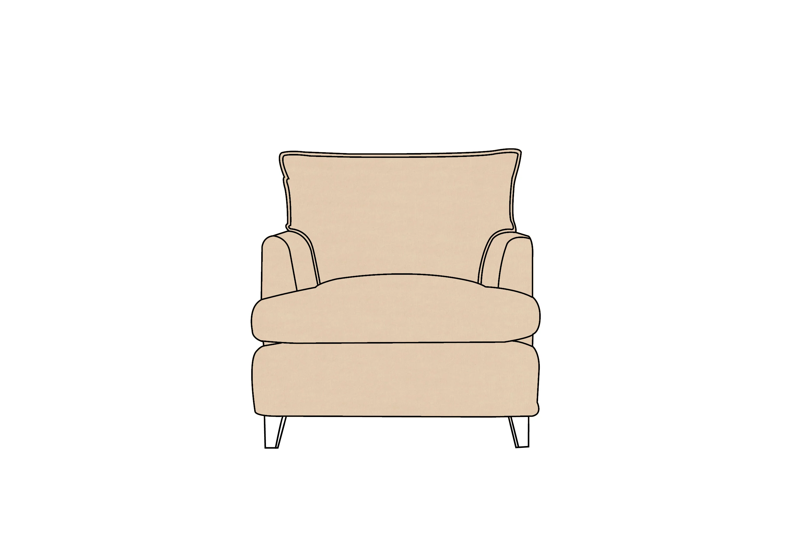 Padstow | Armchair Extra Loose Cover | Capri Duck Egg