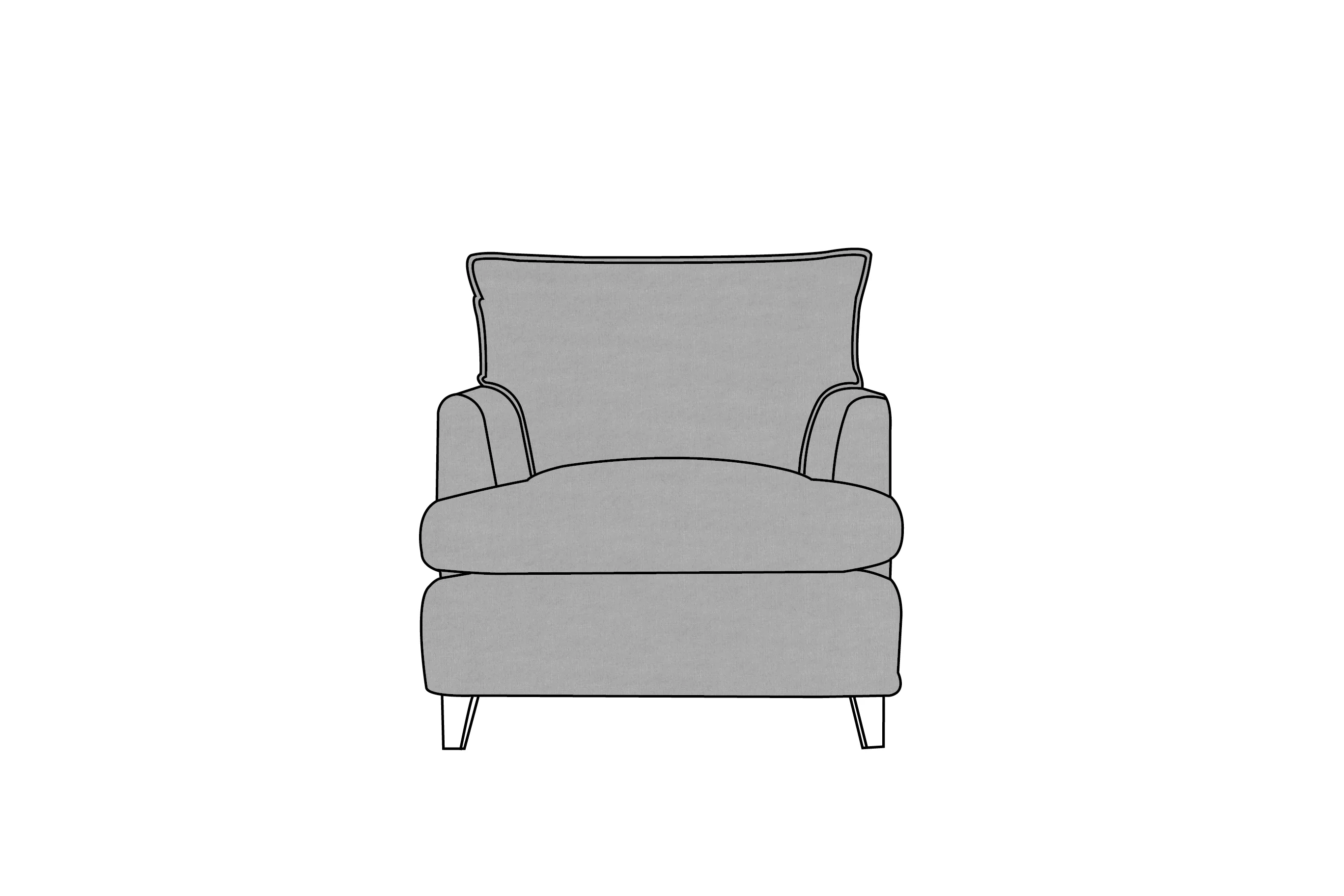 Padstow | Armchair Extra Loose Cover | Capri Light Grey