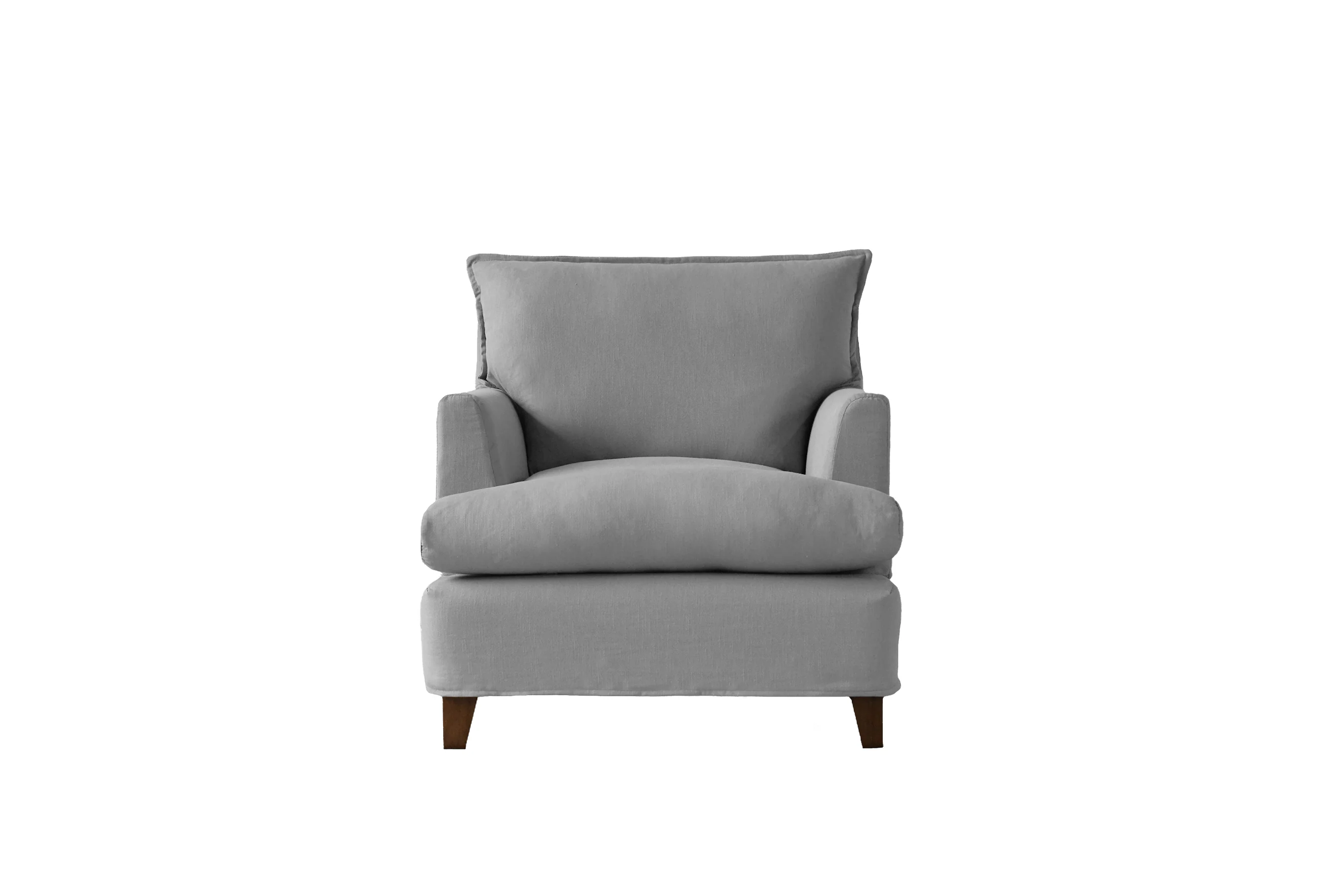 Padstow | Armchair Extra Loose Cover | Capri Light Grey - Image 2