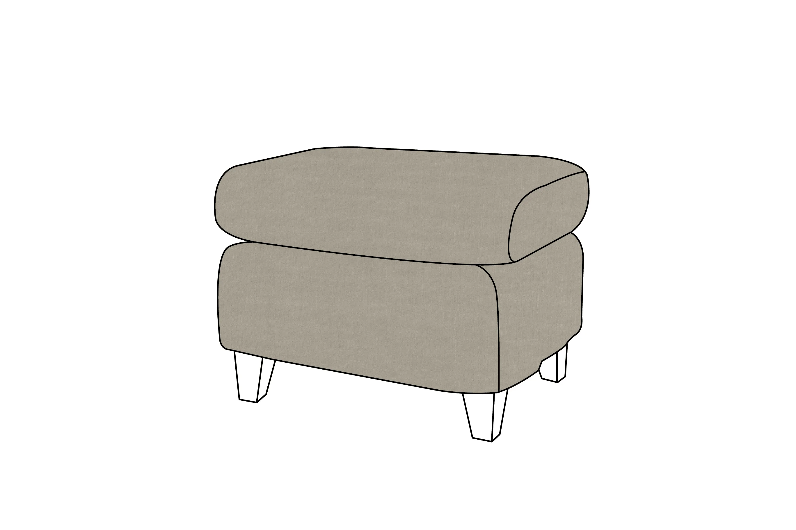 Padstow | Footstool Extra Loose Cover | Capri Lichen