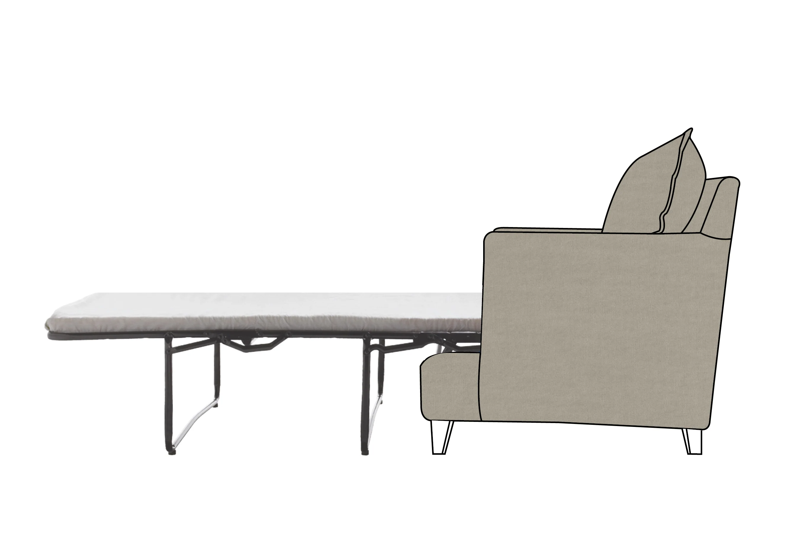 Padstow | Sofa Bed Extra Loose Cover | Capri Lichen