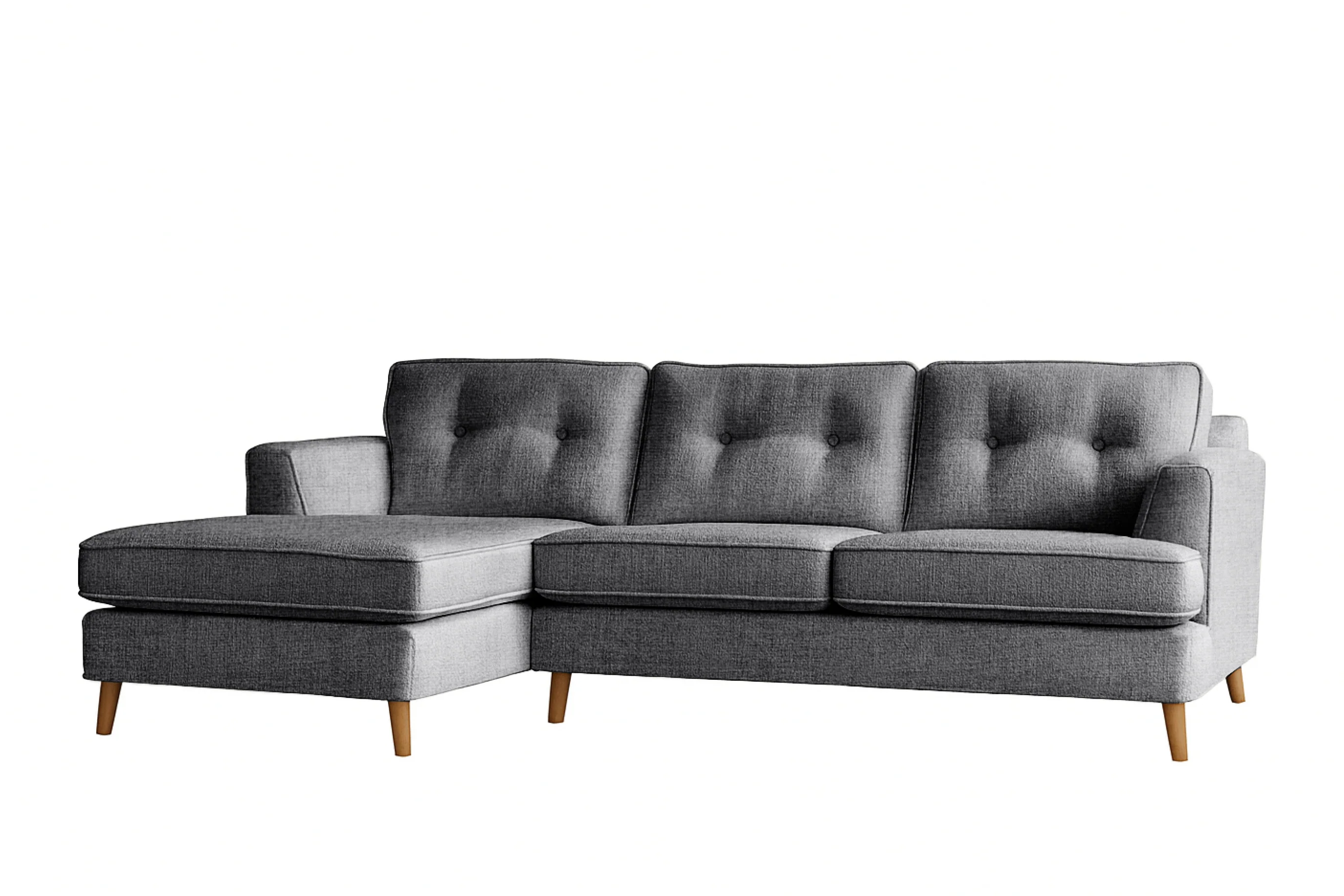 Poppy | Chaise Sofa Option 2 | Hopsack Slate