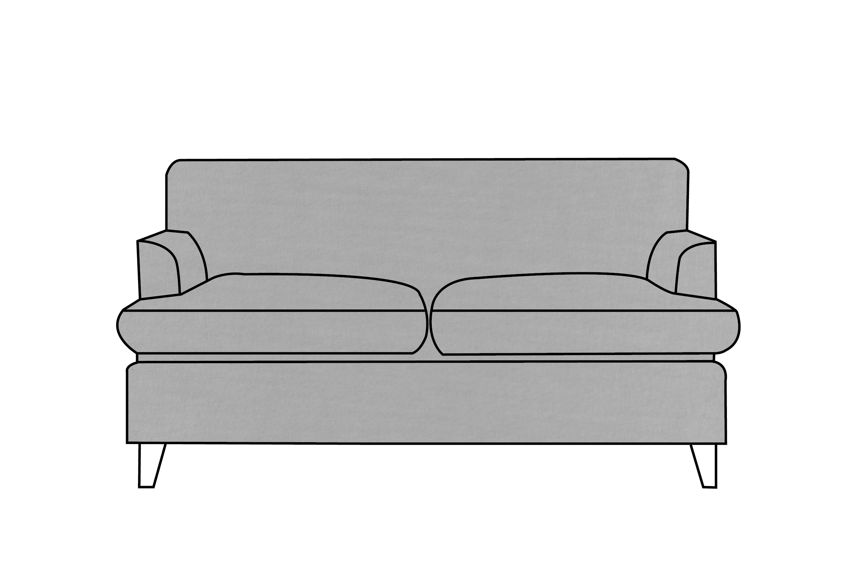 Positano | 2 Seater Extra Loose Cover | Capri Light Grey