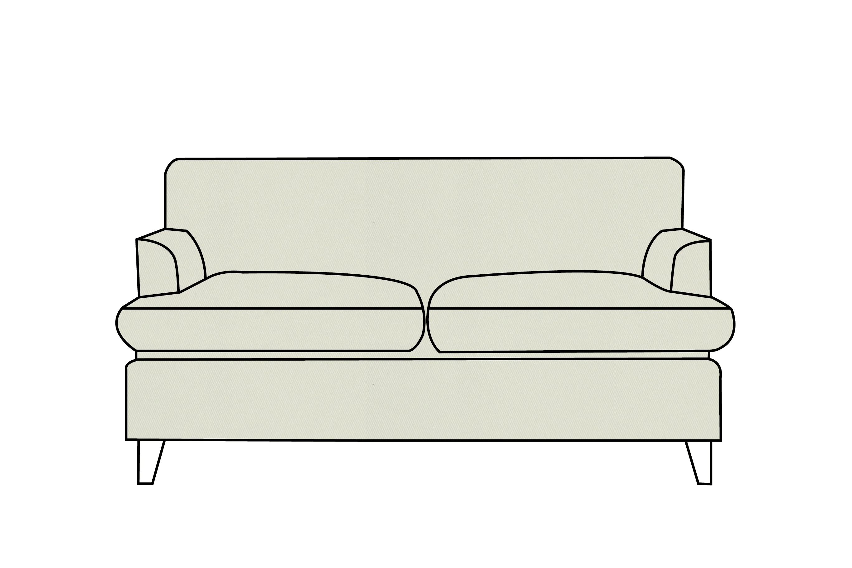 Positano | 2 Seater Extra Loose Cover | Miami Lichen