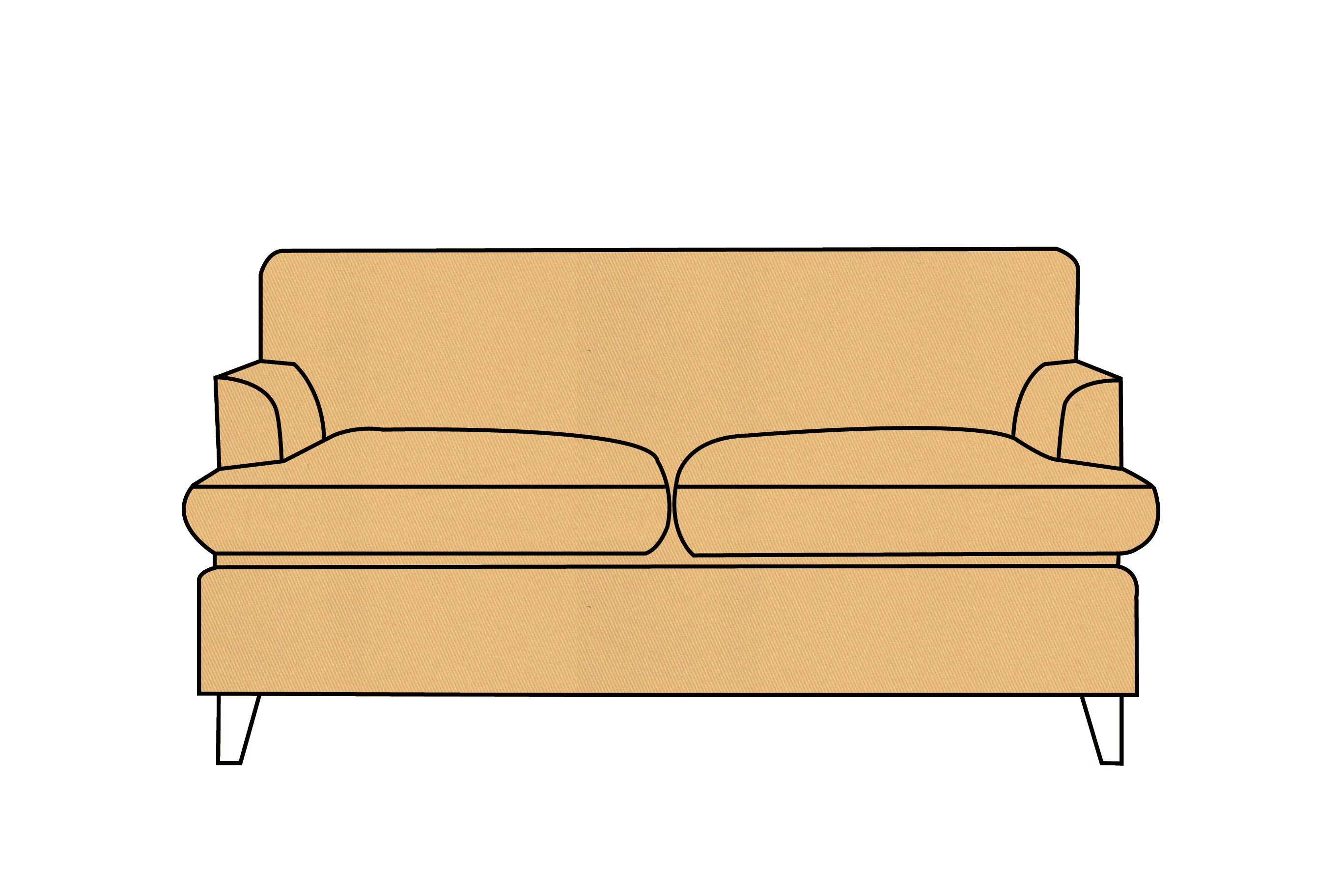 Positano | 2 Seater Extra Loose Cover | Miami Sand