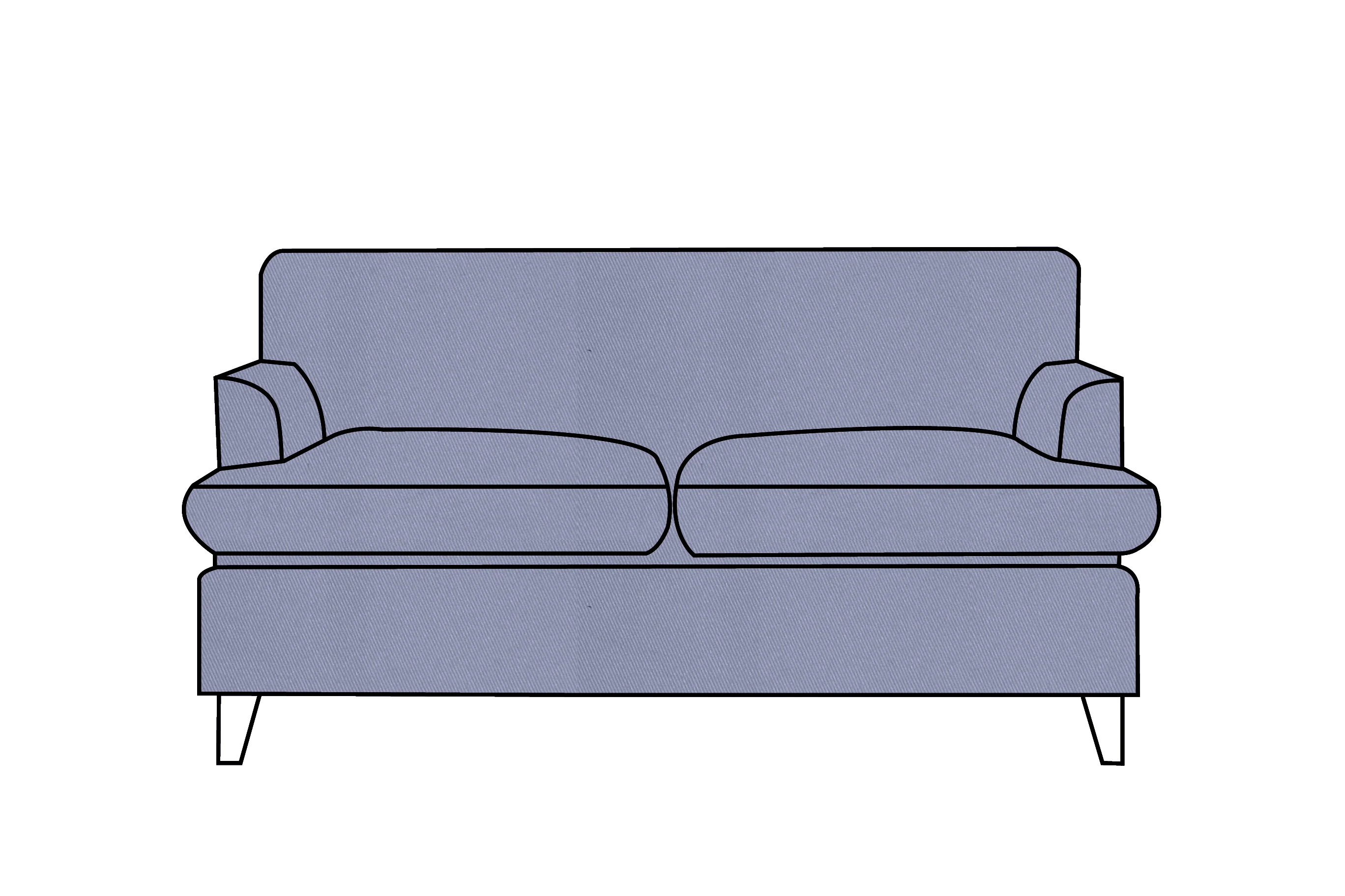 Positano | 2 Seater Extra Loose Cover | Miami Sea Blue
