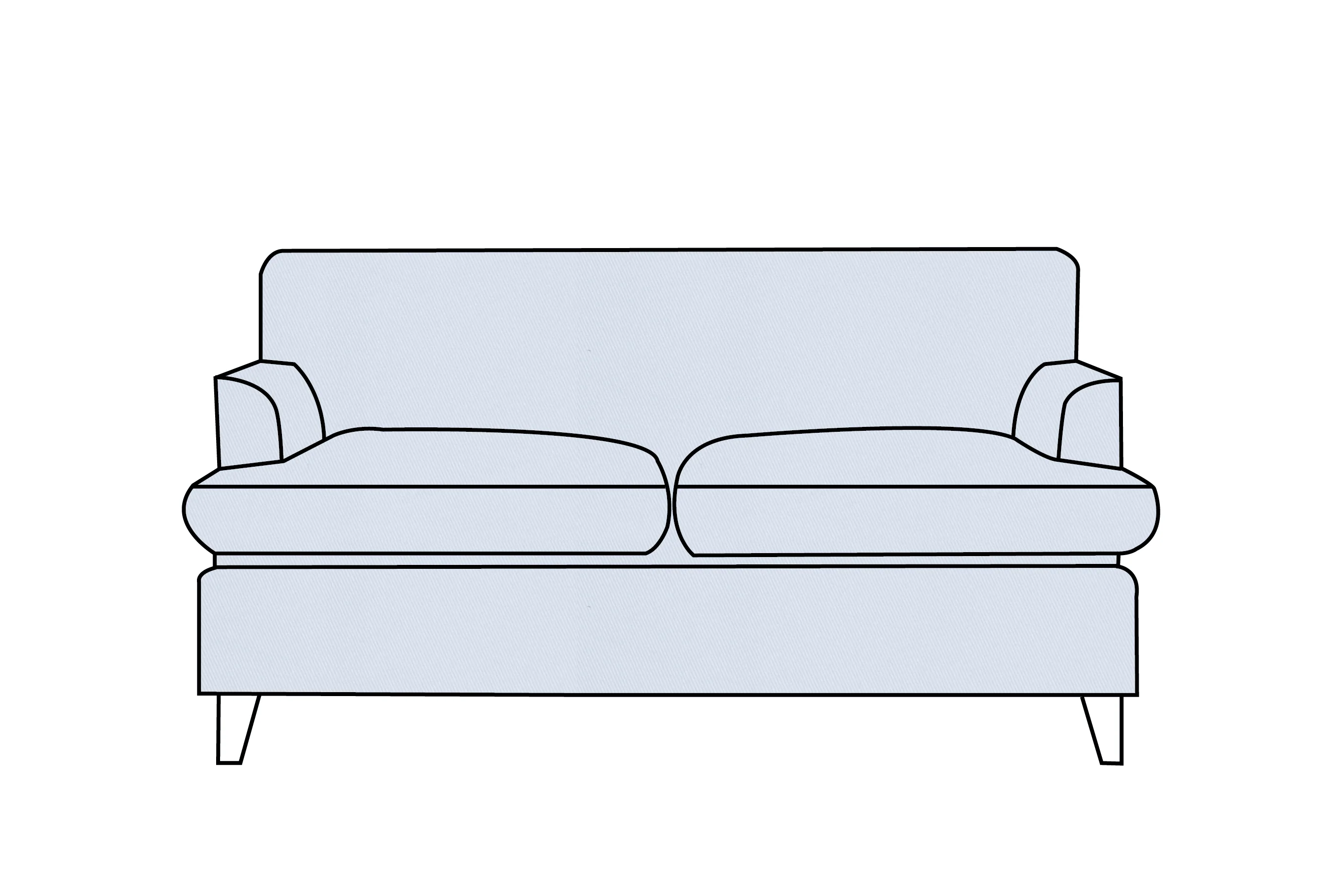 Positano | 2 Seater Extra Loose Cover | Miami Sky Blue