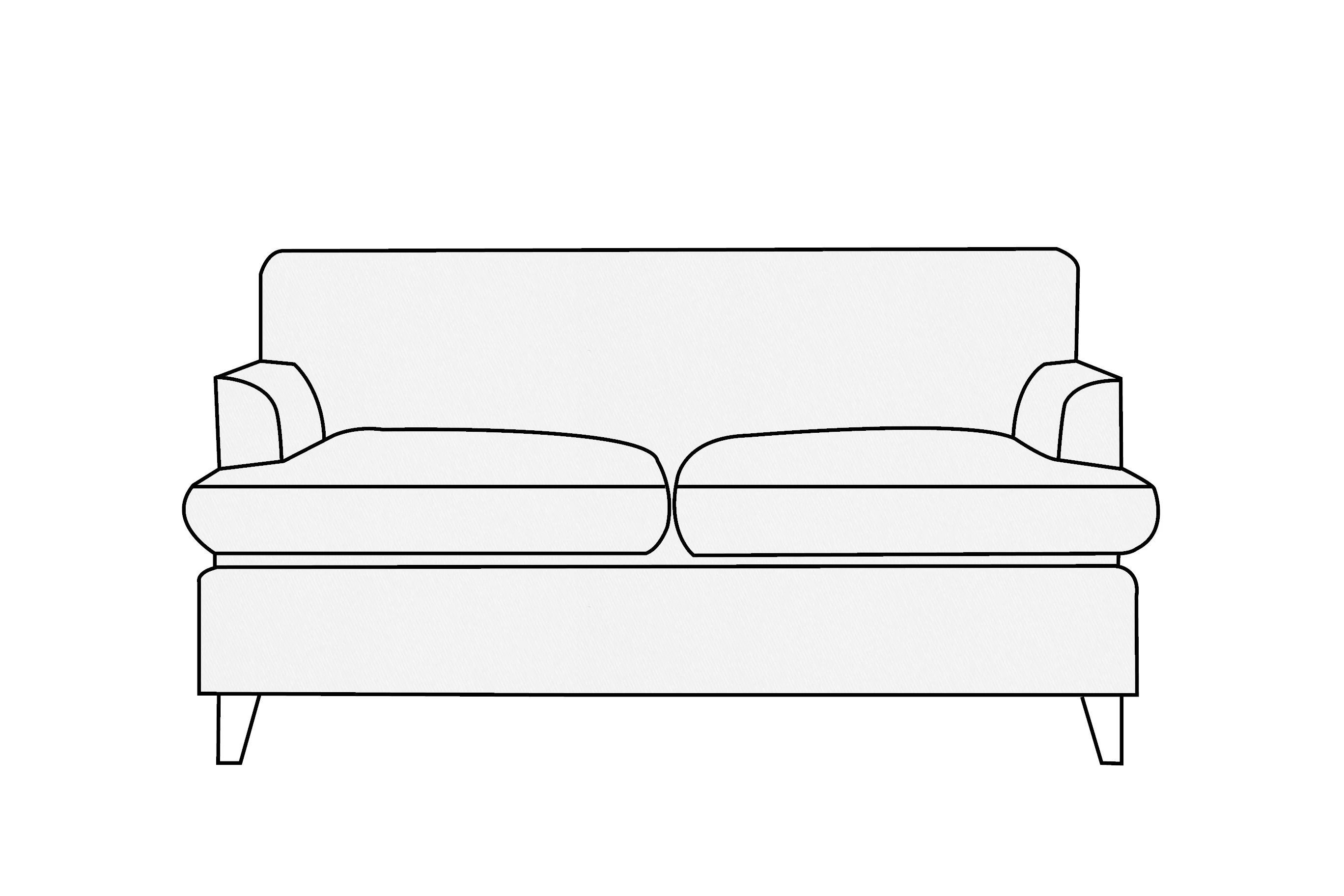 Positano | 2 Seater Extra Loose Cover | Miami Snow White