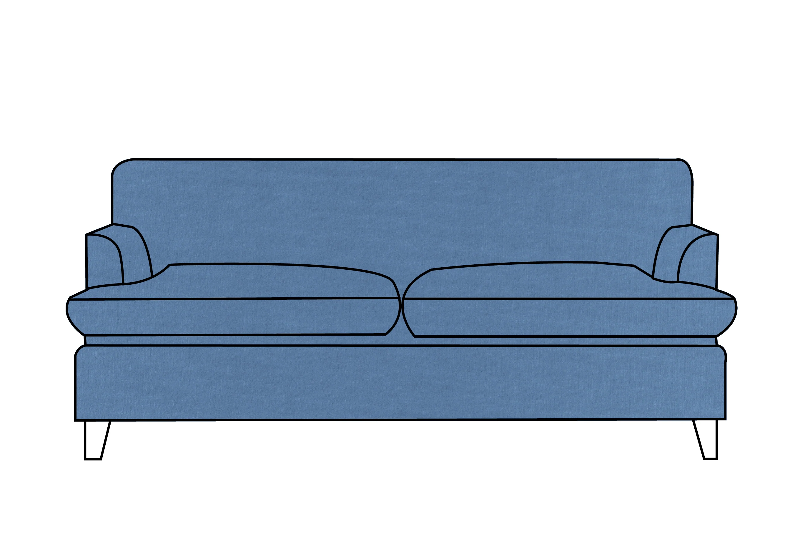 Positano | 3 Seater Extra Loose Cover | Capri Blue