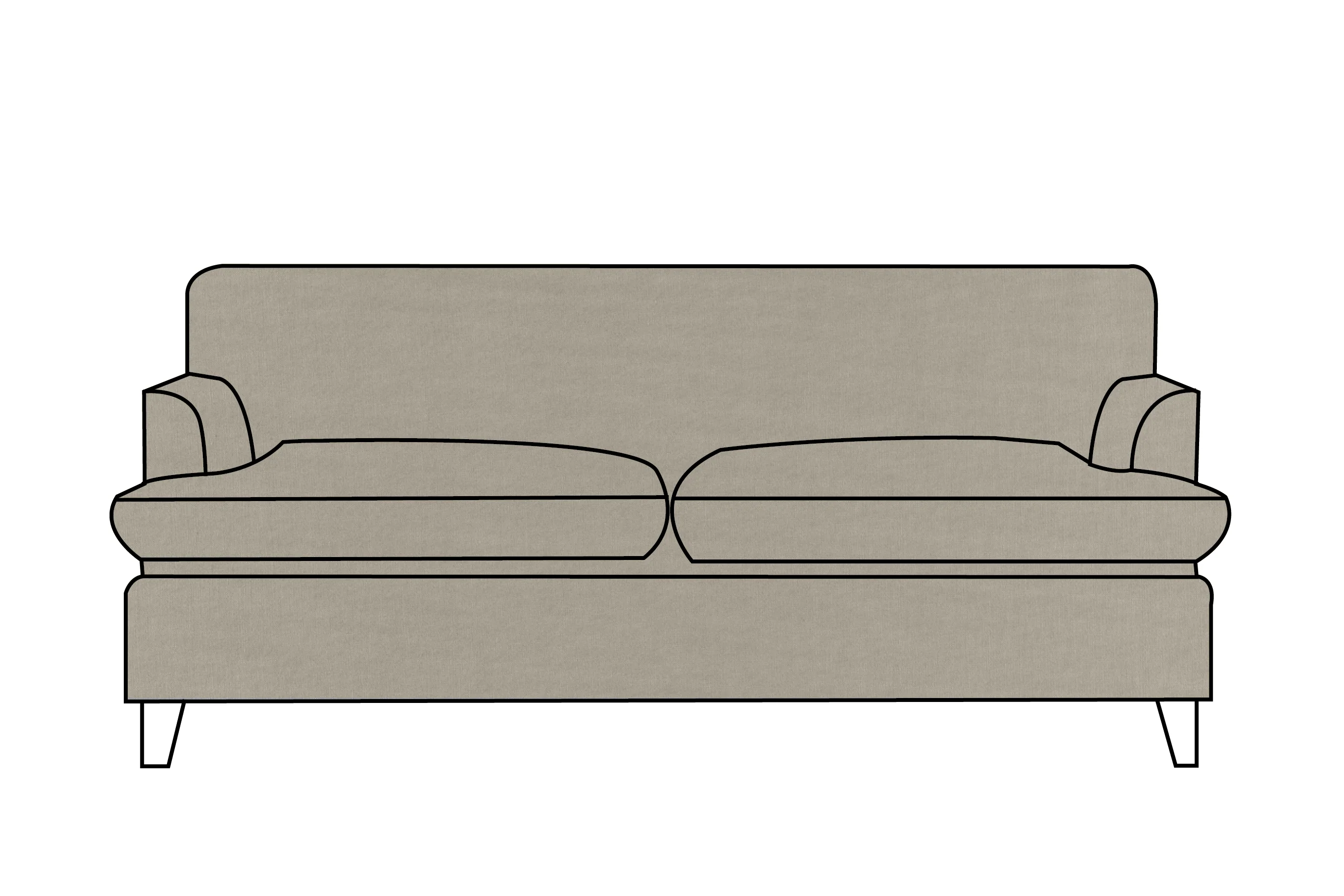 Positano | 3 Seater Extra Loose Cover | Capri Lichen