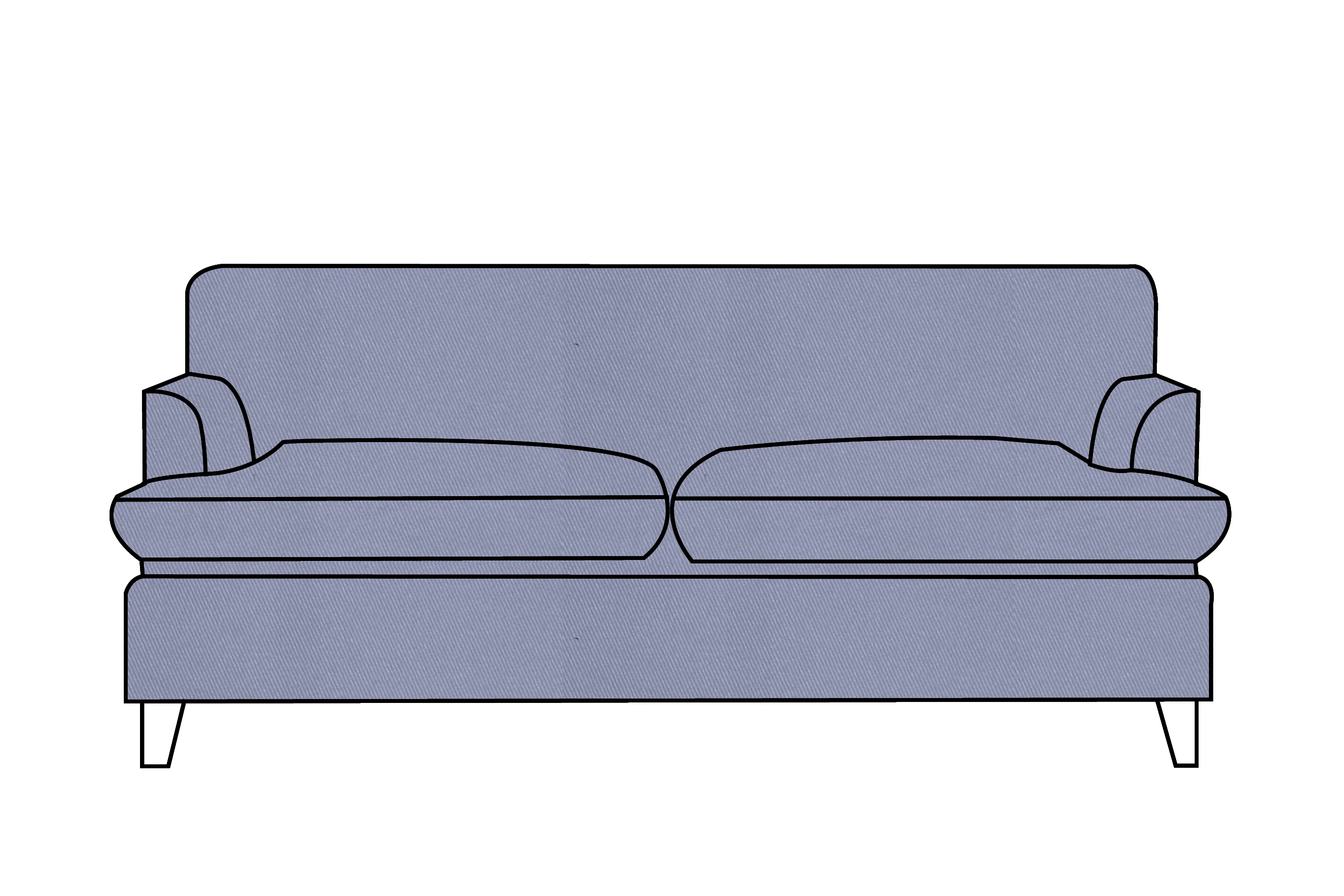 Positano | 3 Seater Extra Loose Cover | Miami Blue