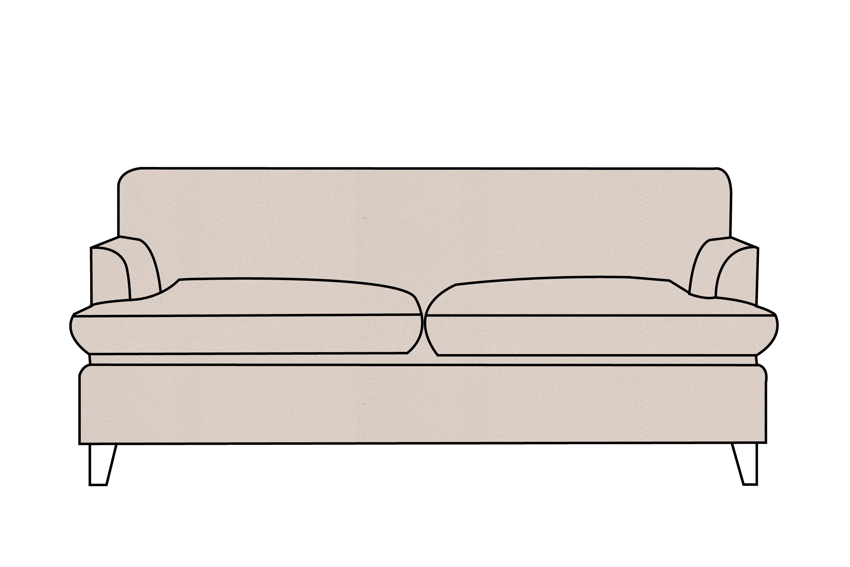 Positano | 3 Seater Extra Loose Cover | Miami Oatmeal
