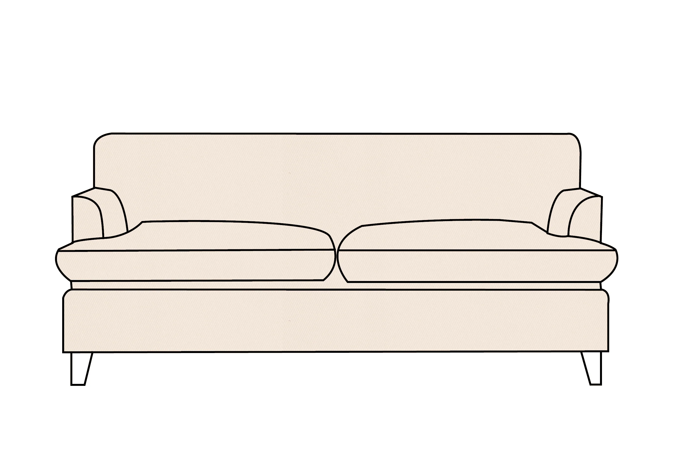 Positano | 3 Seater Extra Loose Cover | Miami Oyster