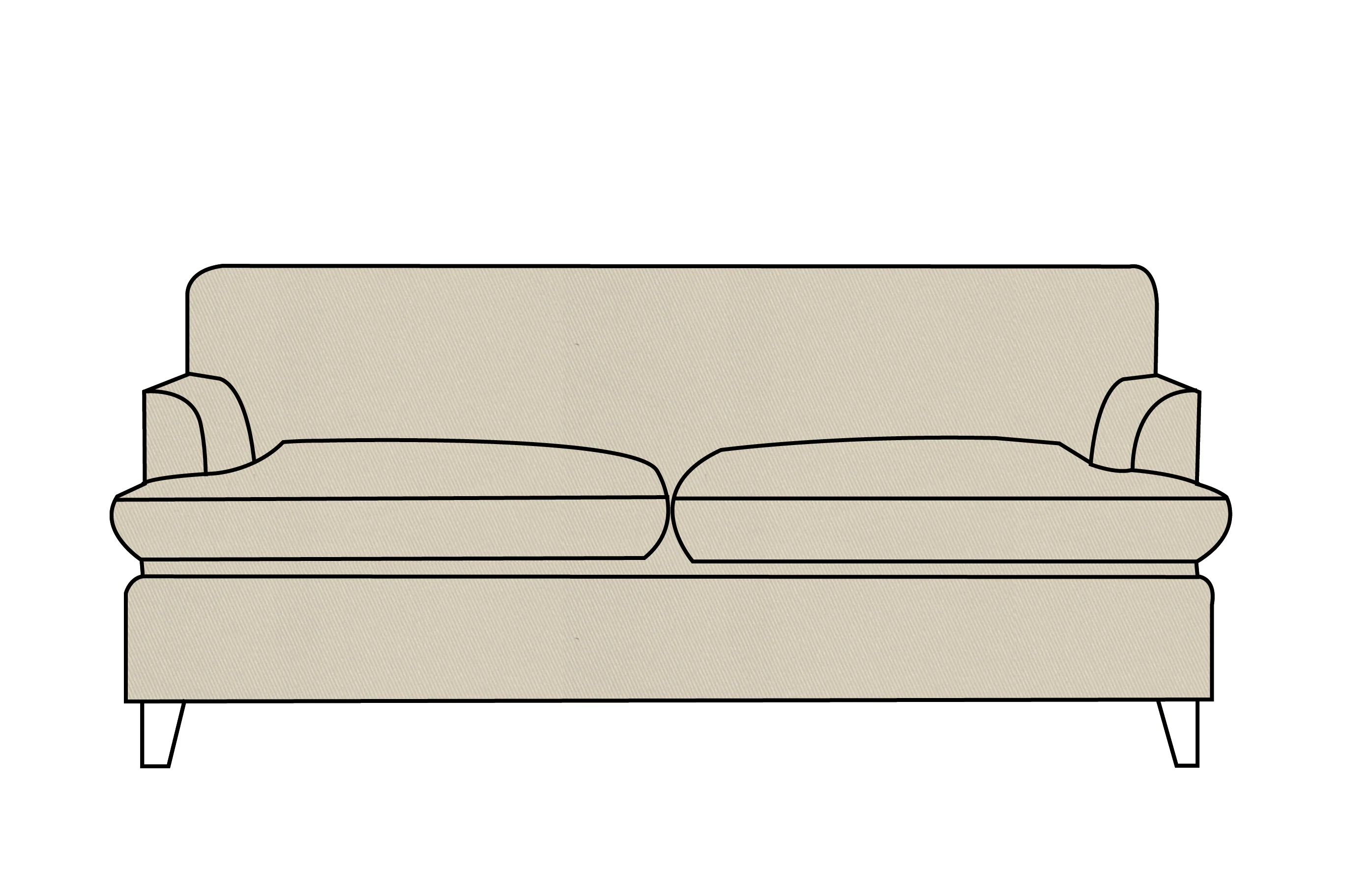 Positano | 3 Seater Extra Loose Cover | Miami Pewter