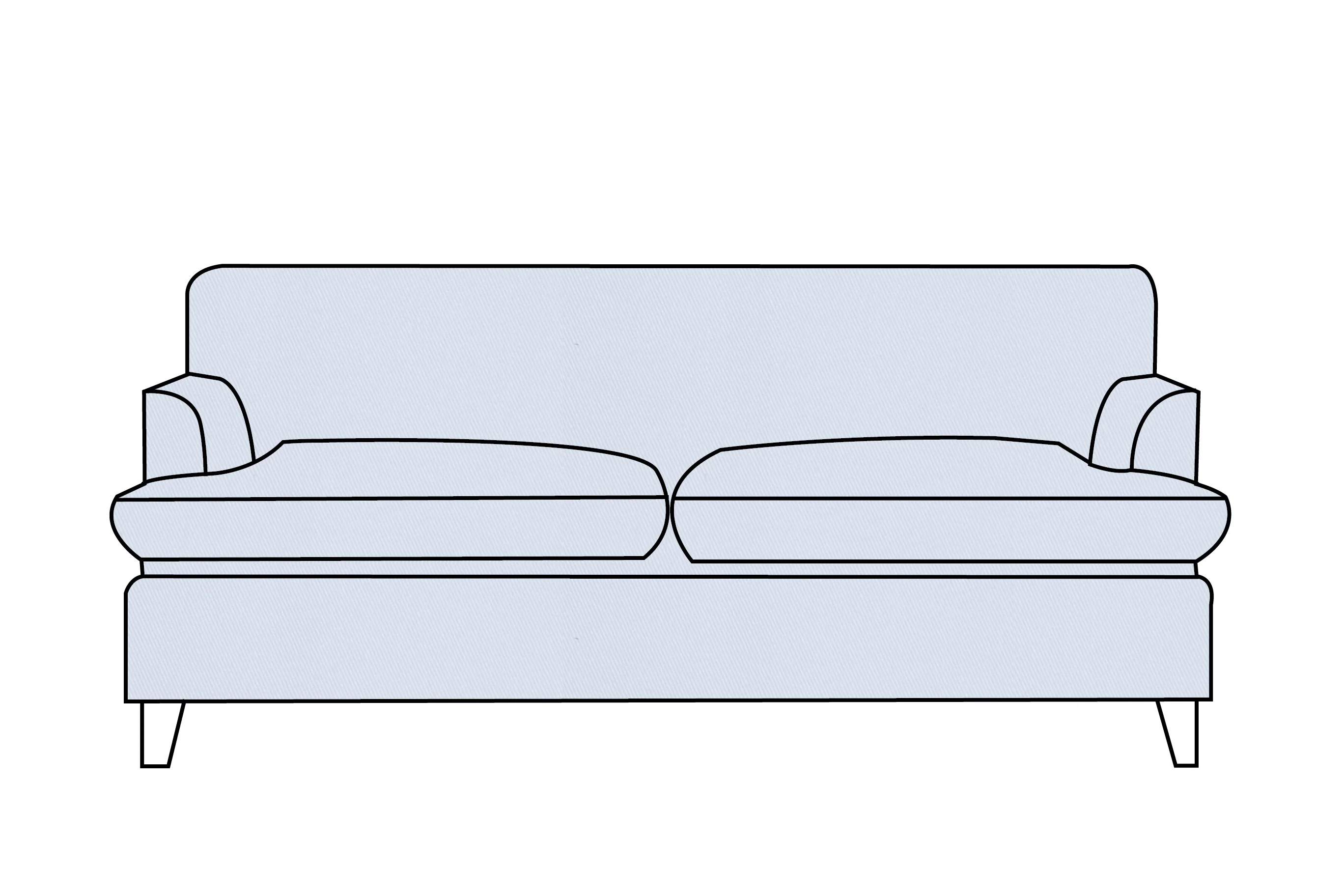 Positano | 3 Seater Extra Loose Cover | Miami Sky Blue