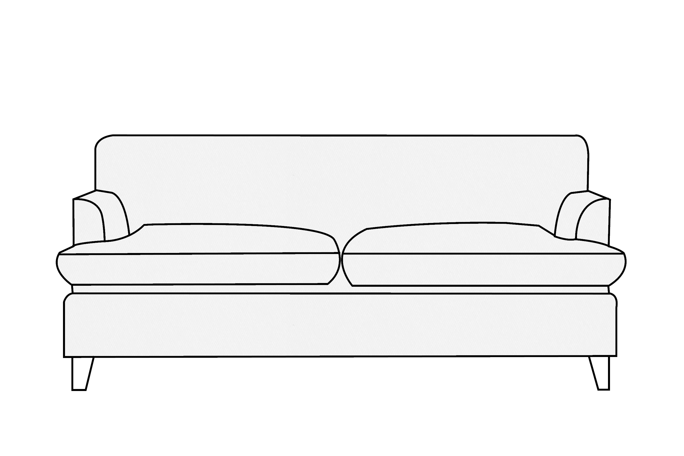 Positano | 3 Seater Extra Loose Cover | Miami Snow White