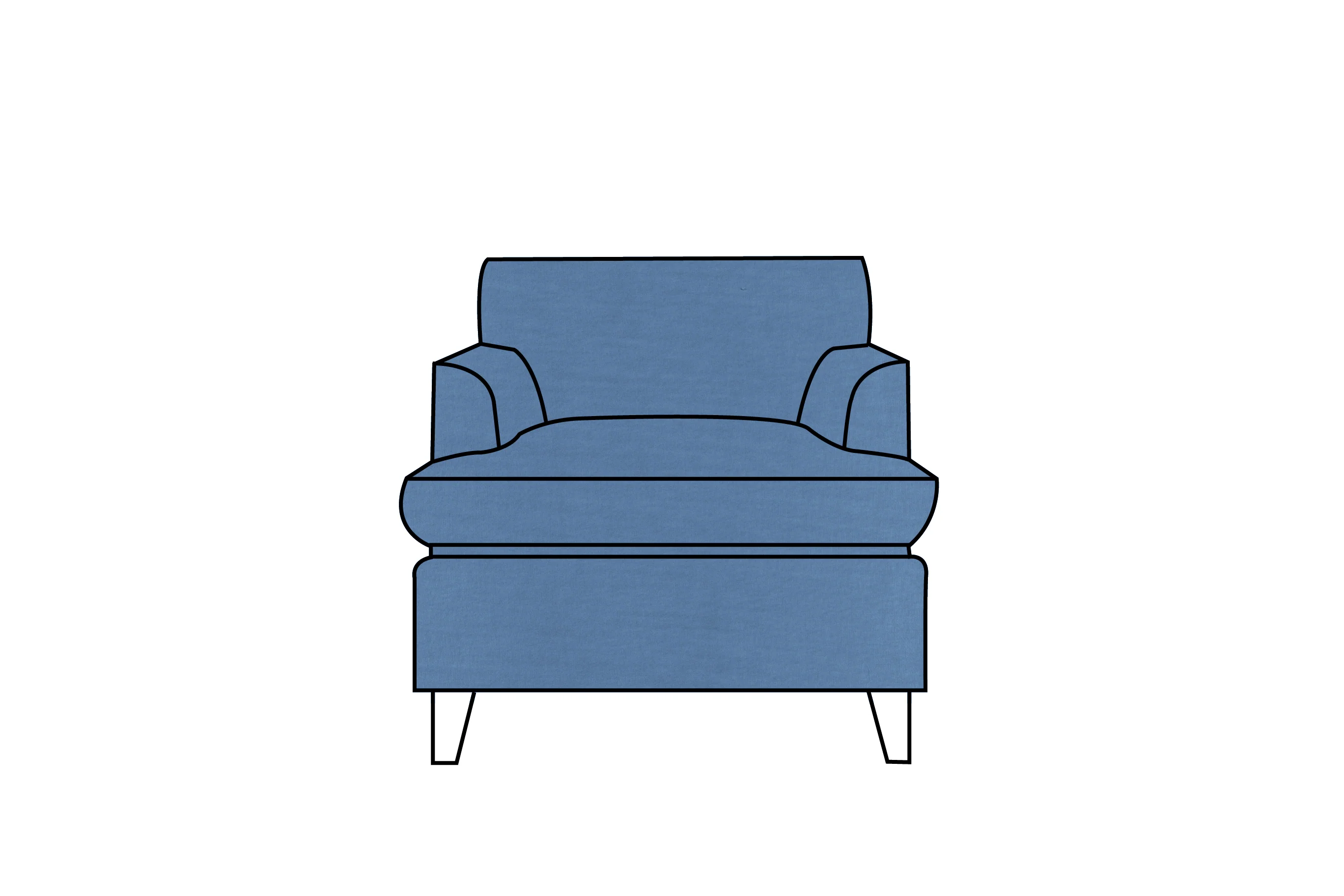 Positano | Armchair Extra Loose Cover | Capri Blue
