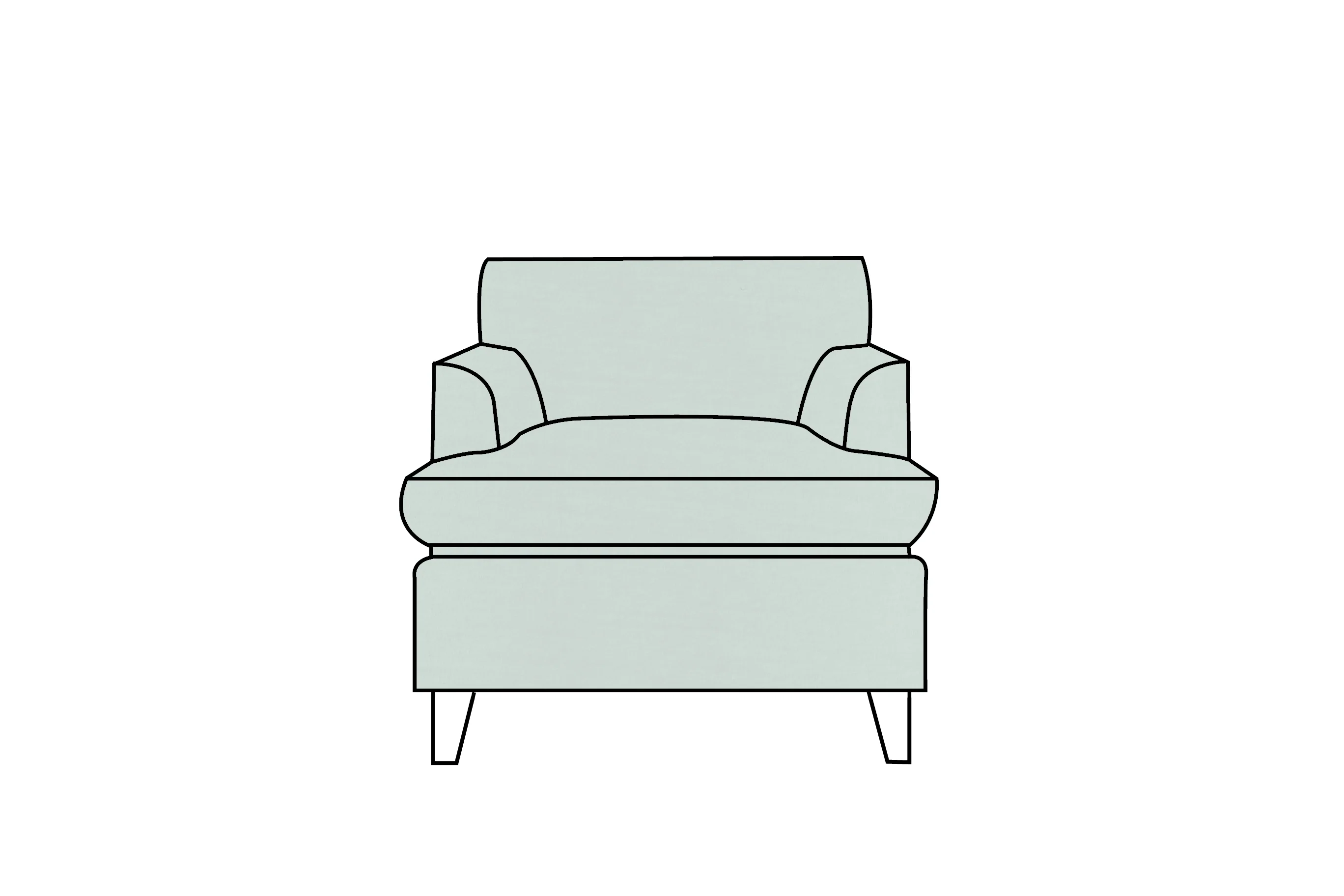 Positano | Armchair Extra Loose Cover | Capri Duck Egg