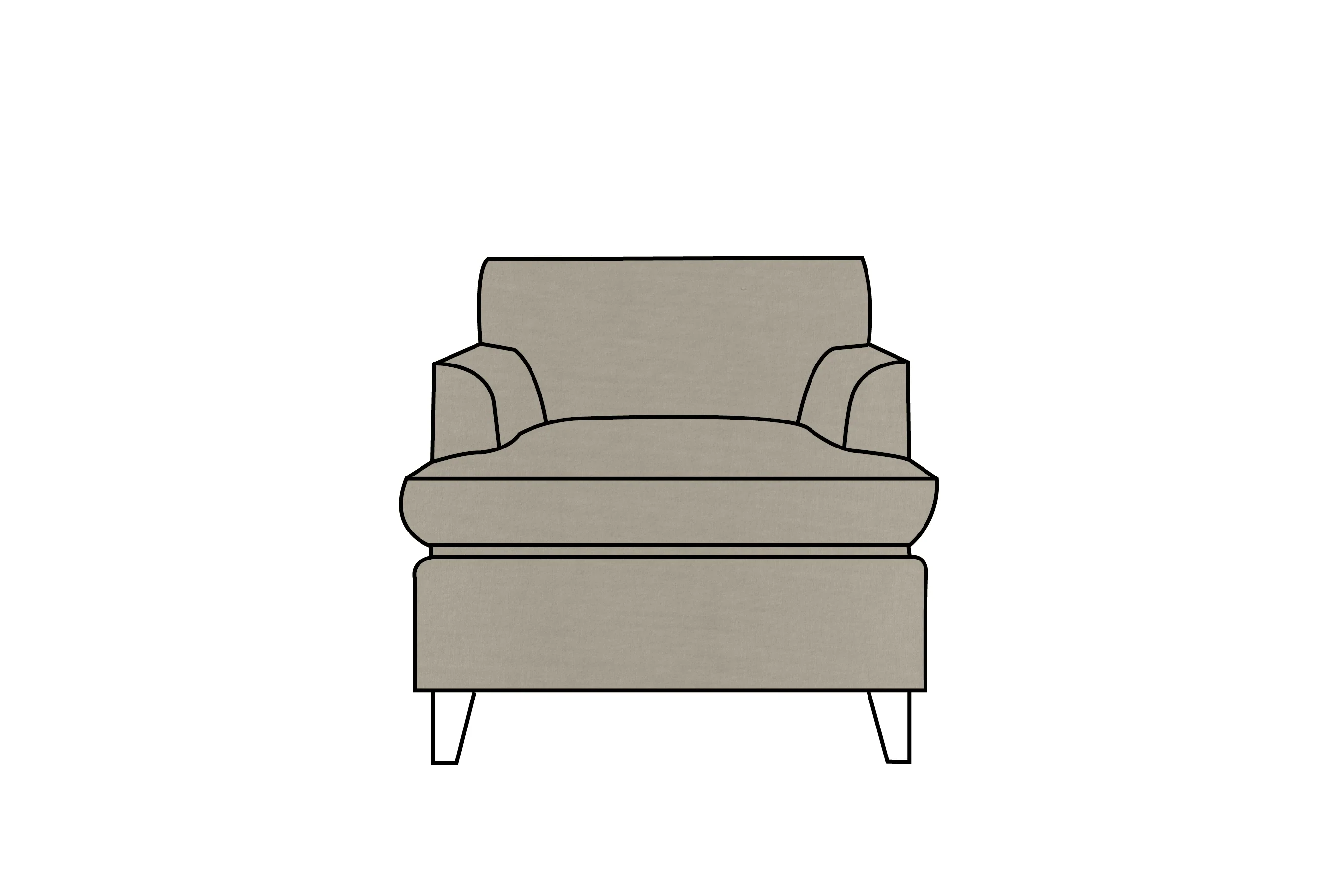 Positano | Armchair Extra Loose Cover | Capri Lichen