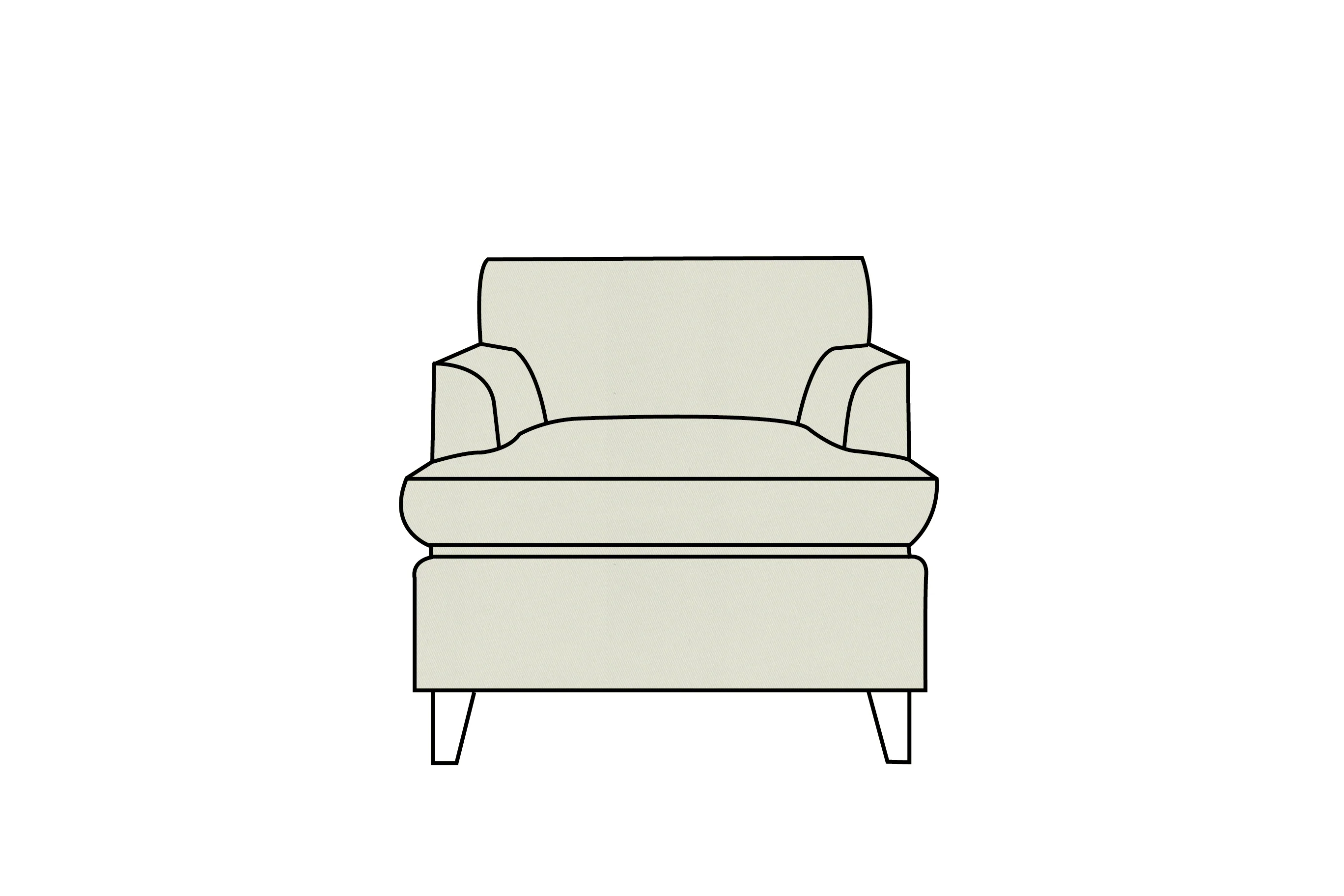 Positano | Armchair Extra Loose Cover | Miami Lichen