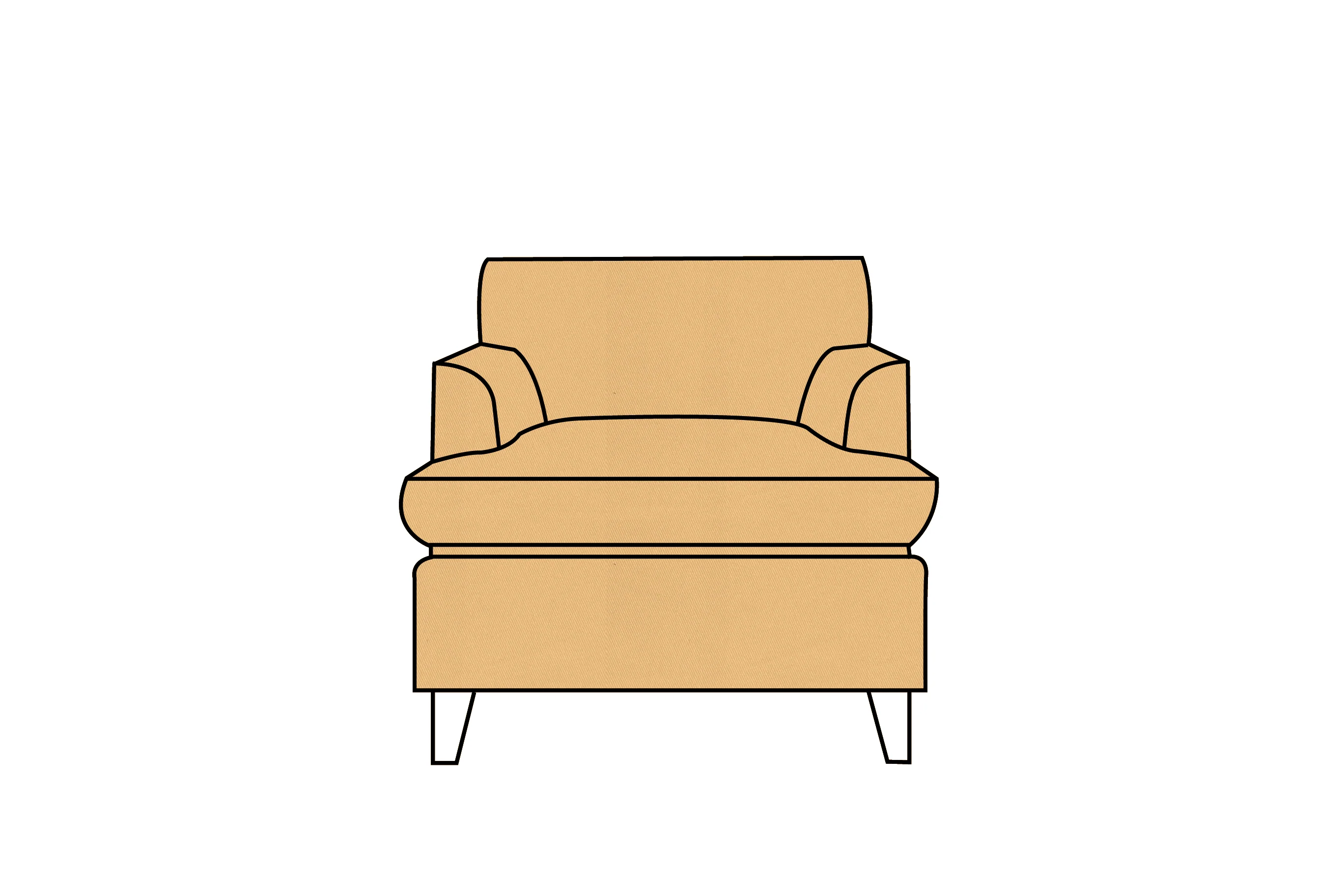 Positano | Armchair Extra Loose Cover | Miami Sand