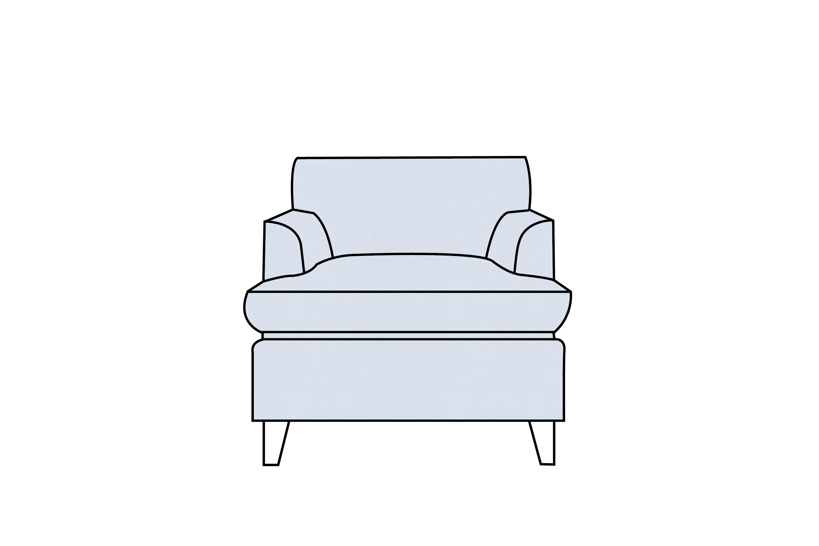 Positano | Armchair Extra Loose Cover | Miami Sky Blue