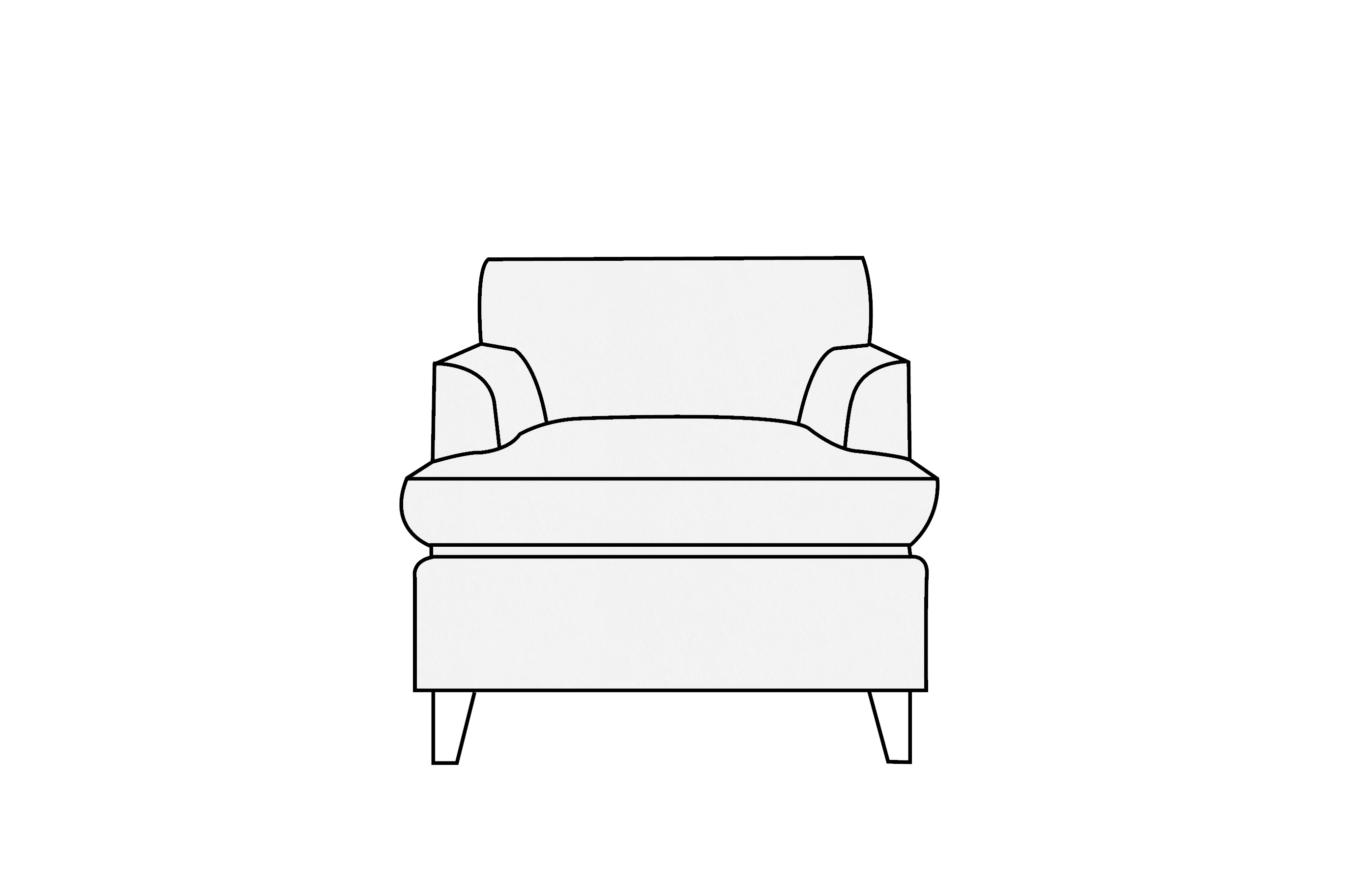 Positano | Armchair Extra Loose Cover | Miami Snow White