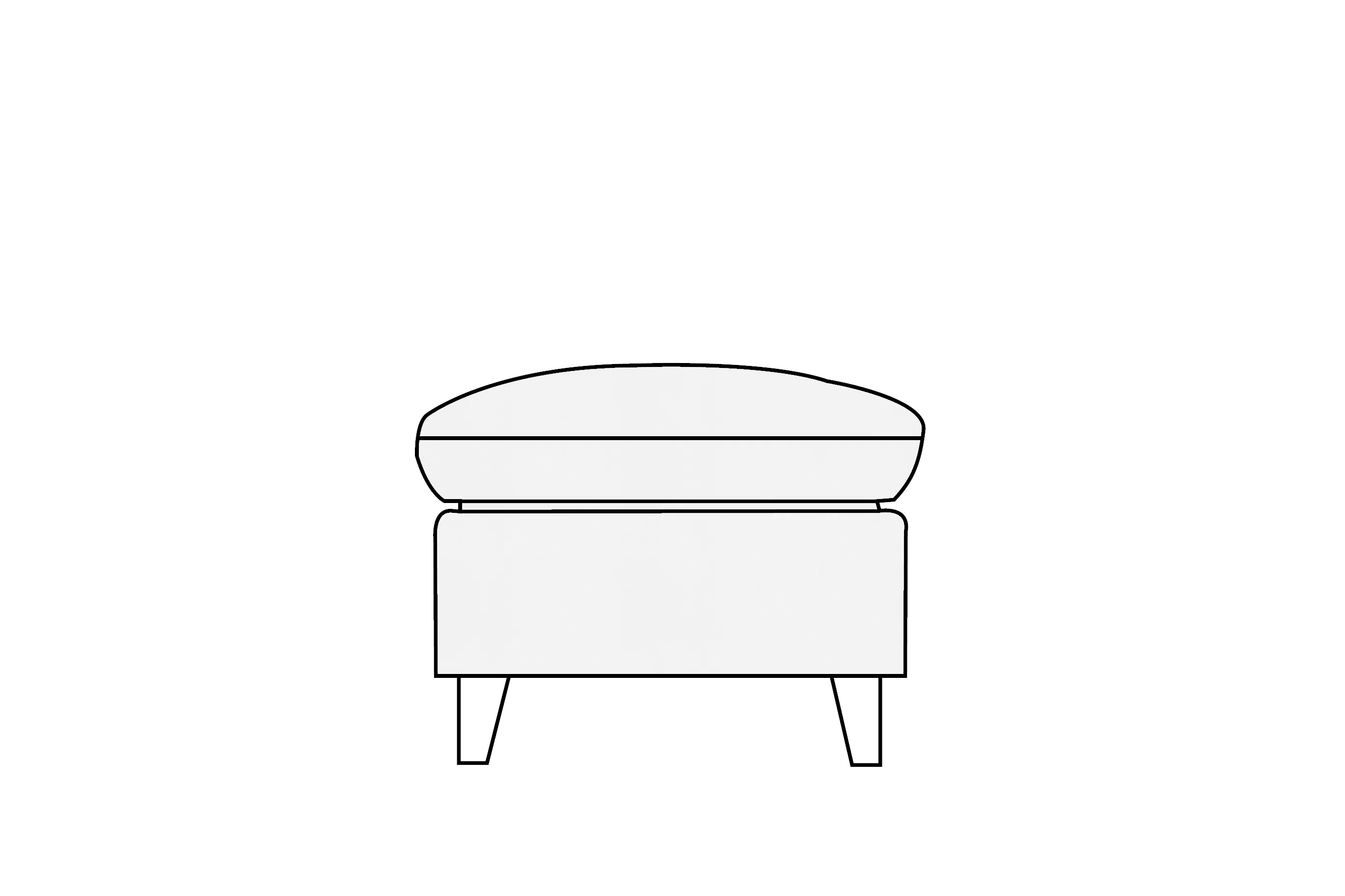 Positano | Footstool Extra Loose Cover | Miami Snow White